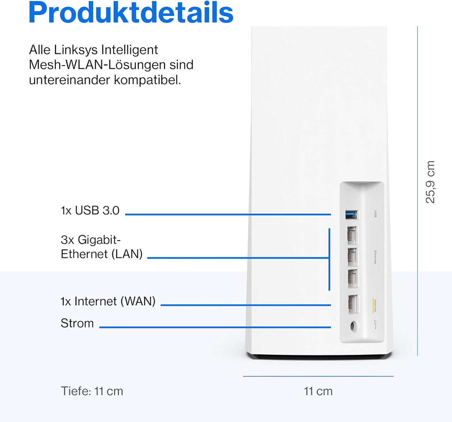 Velop MX4200 Tri-Band Mesh-WiFi 6-System, AX4200 | Tri-Band 1 Pack | 1-2 Bedrooms