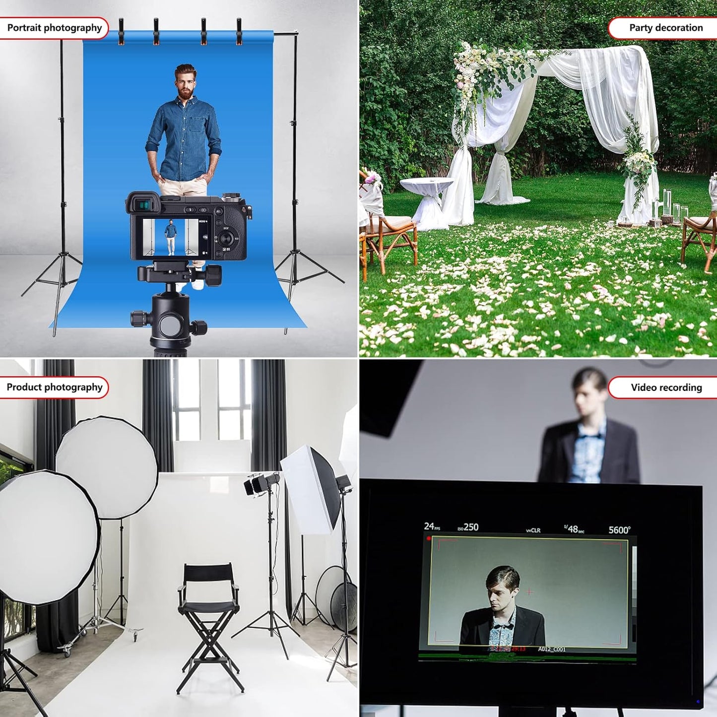 Verstellbarer Fotohintergrund-Ständer, Square type
