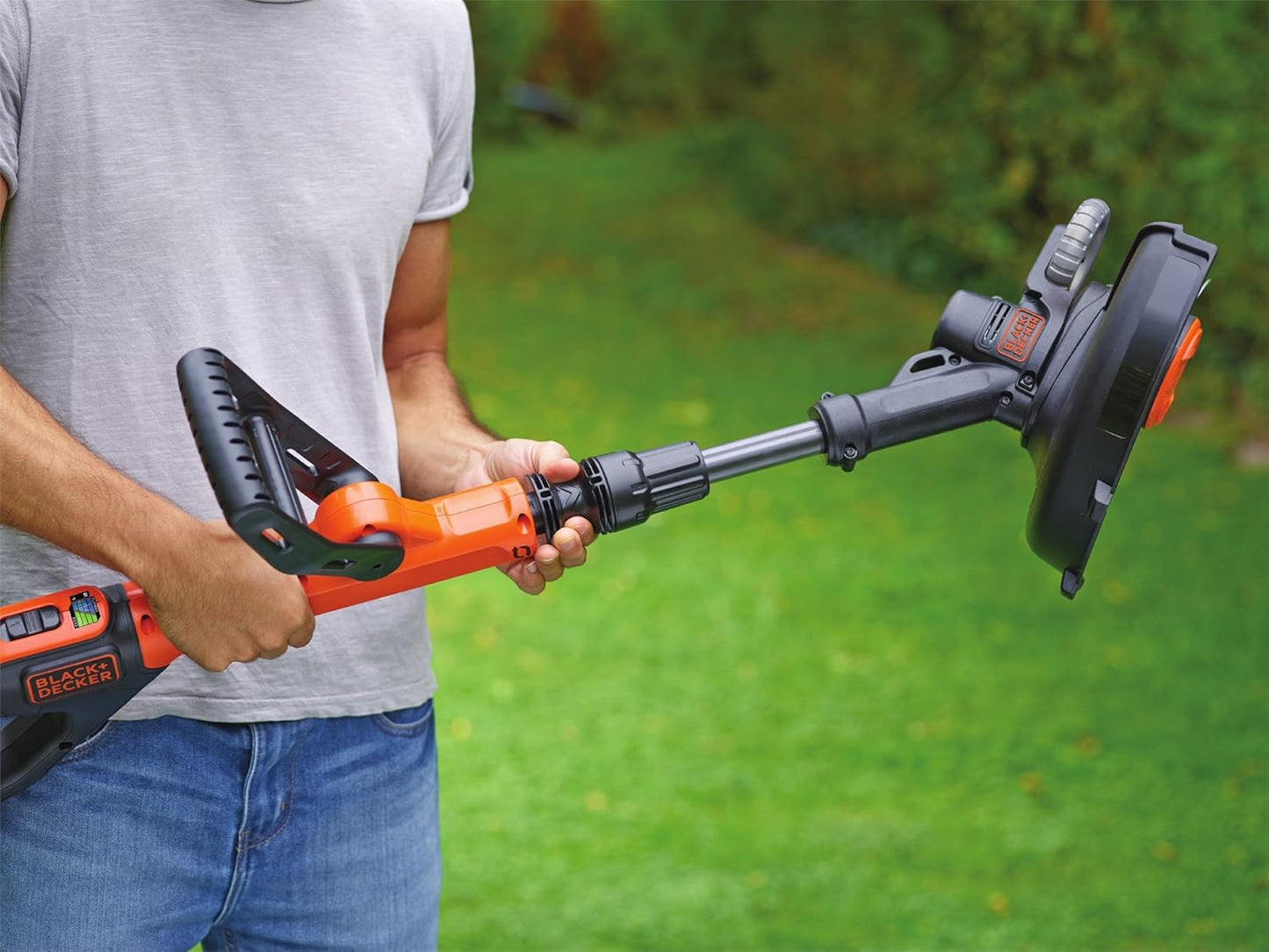 Akku-Rasentrimmer mit Fadenverlängerung, Trimmer
