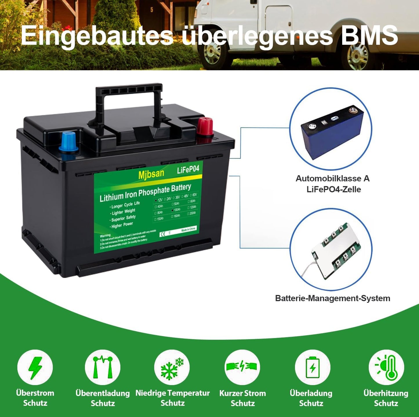 Lifepo4 Lithium Batterie 12V 100Ah
