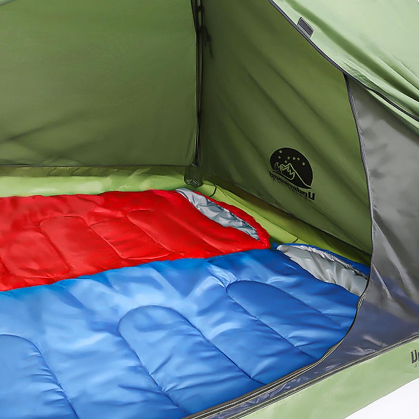 Ultraleichter 3-Saison Schlafsack für Camping, Himmelblau 0.95kg