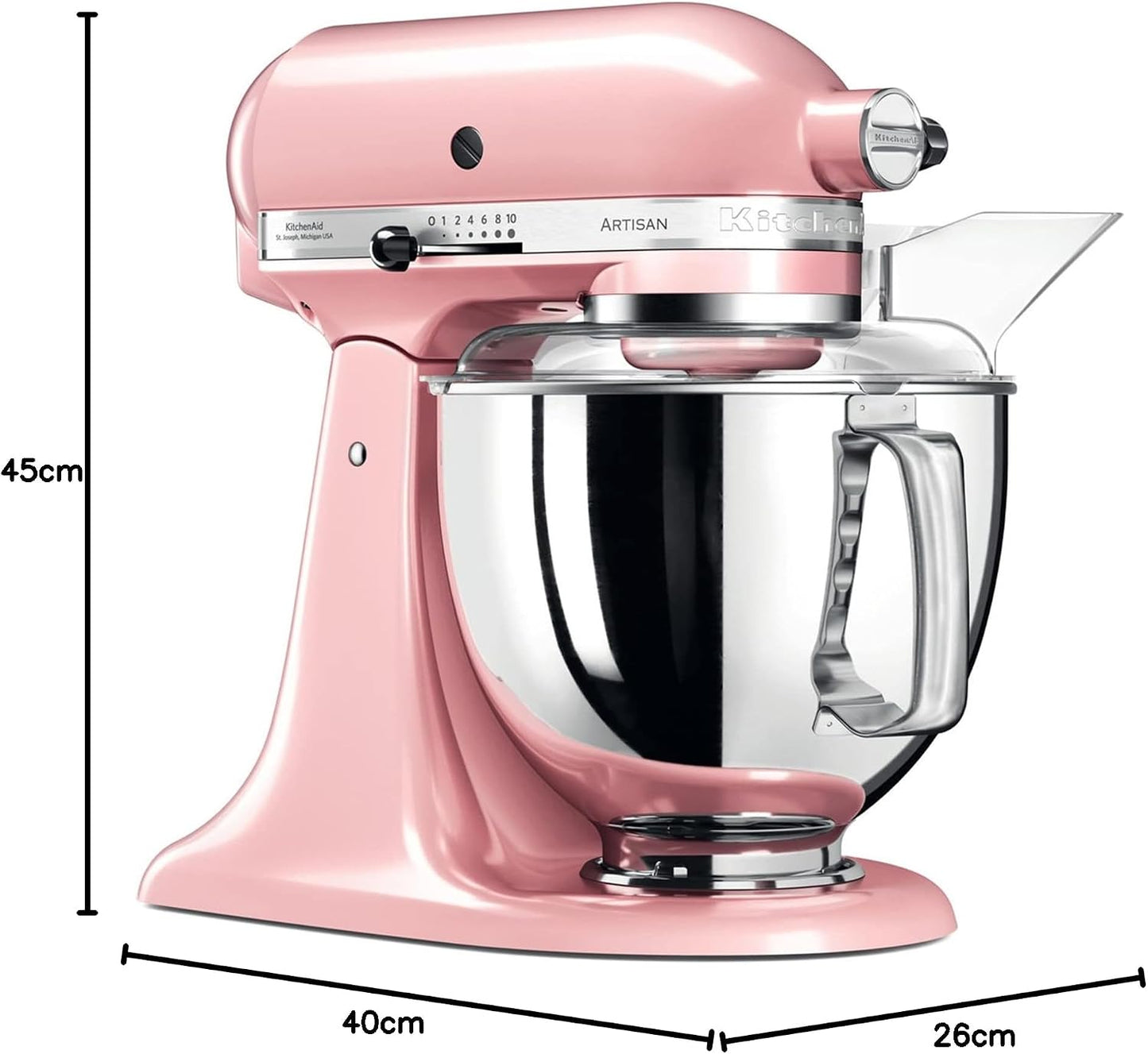 Küchenmaschine Artisan 5KSM175PS mit Zubehör, 4.8 Liter Dried Rose