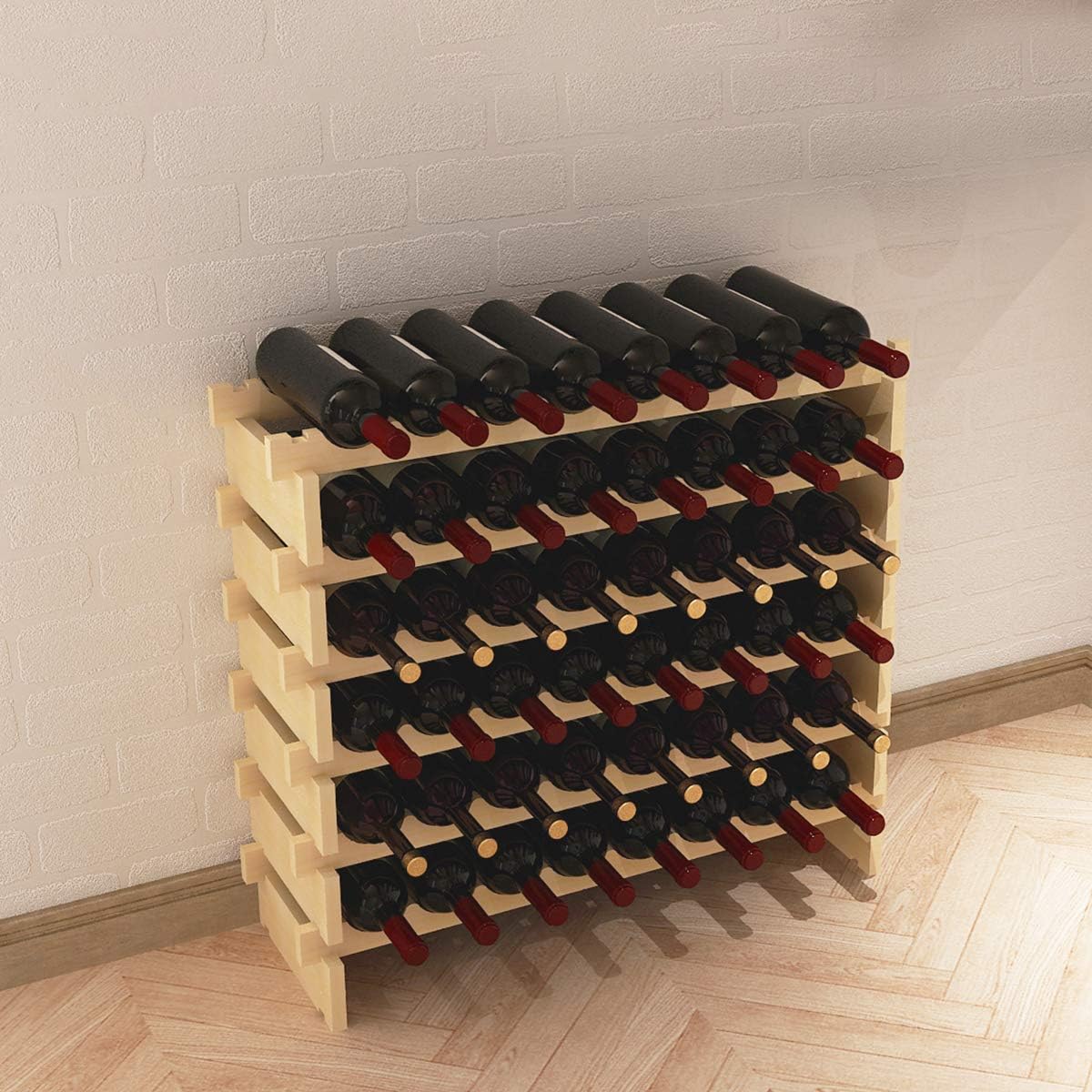 Weinregal mit 6 Ebenen für 48 Flaschen, 48 Flaschen