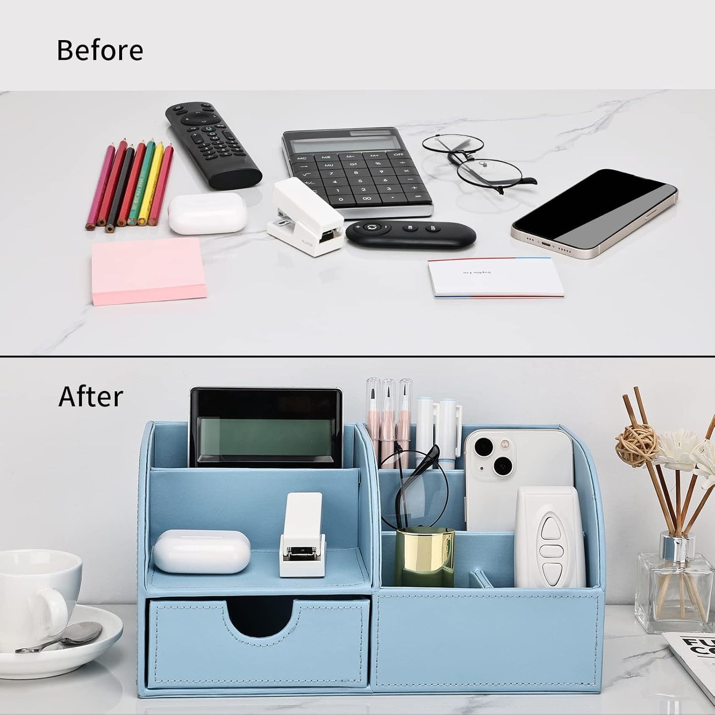 Schreibtisch Organizer, Blau