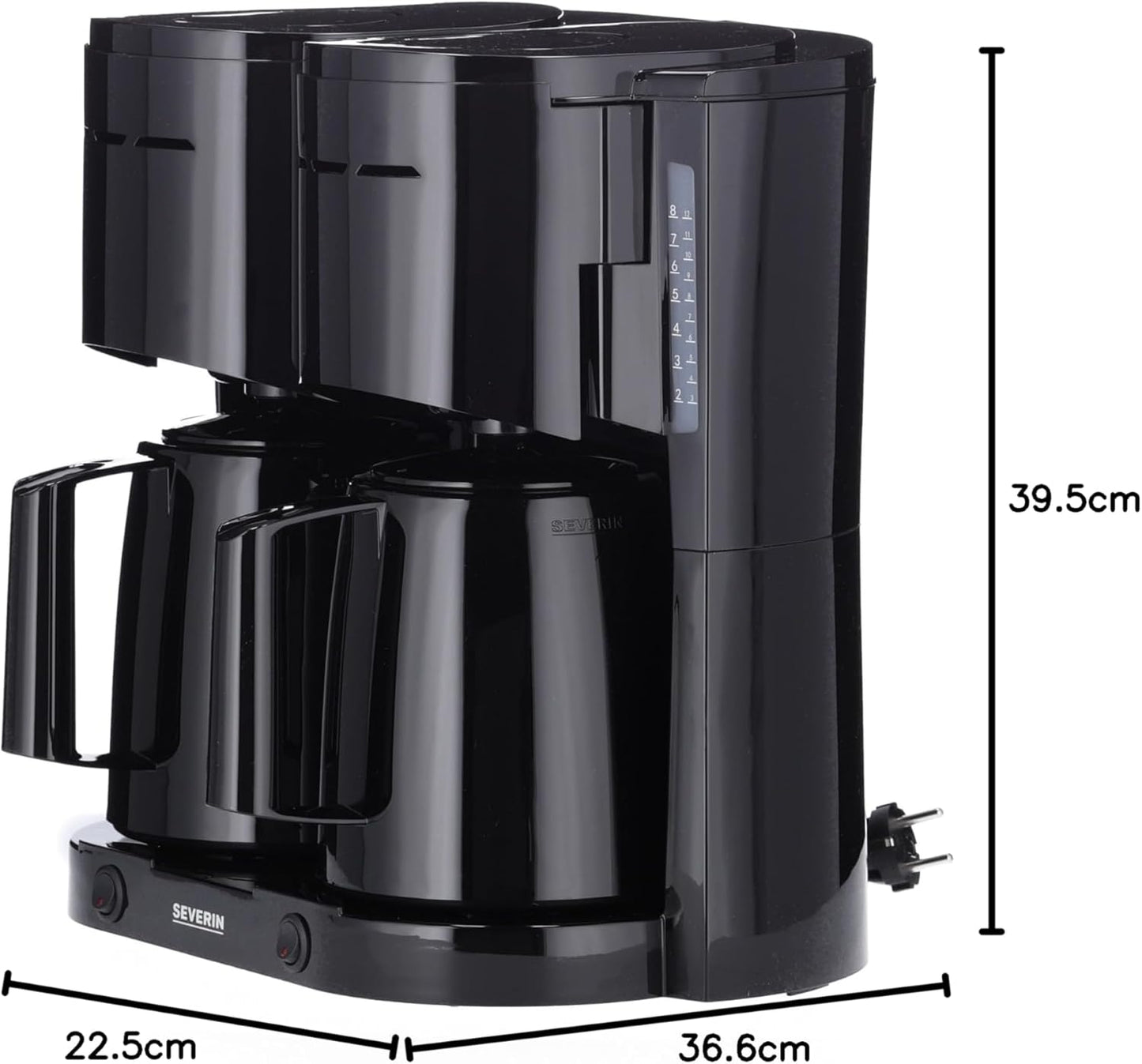 KA 9315 Duo-Filterkaffeemaschine, schwarz, DUO (2 Thermokannen, 16 Tassen)