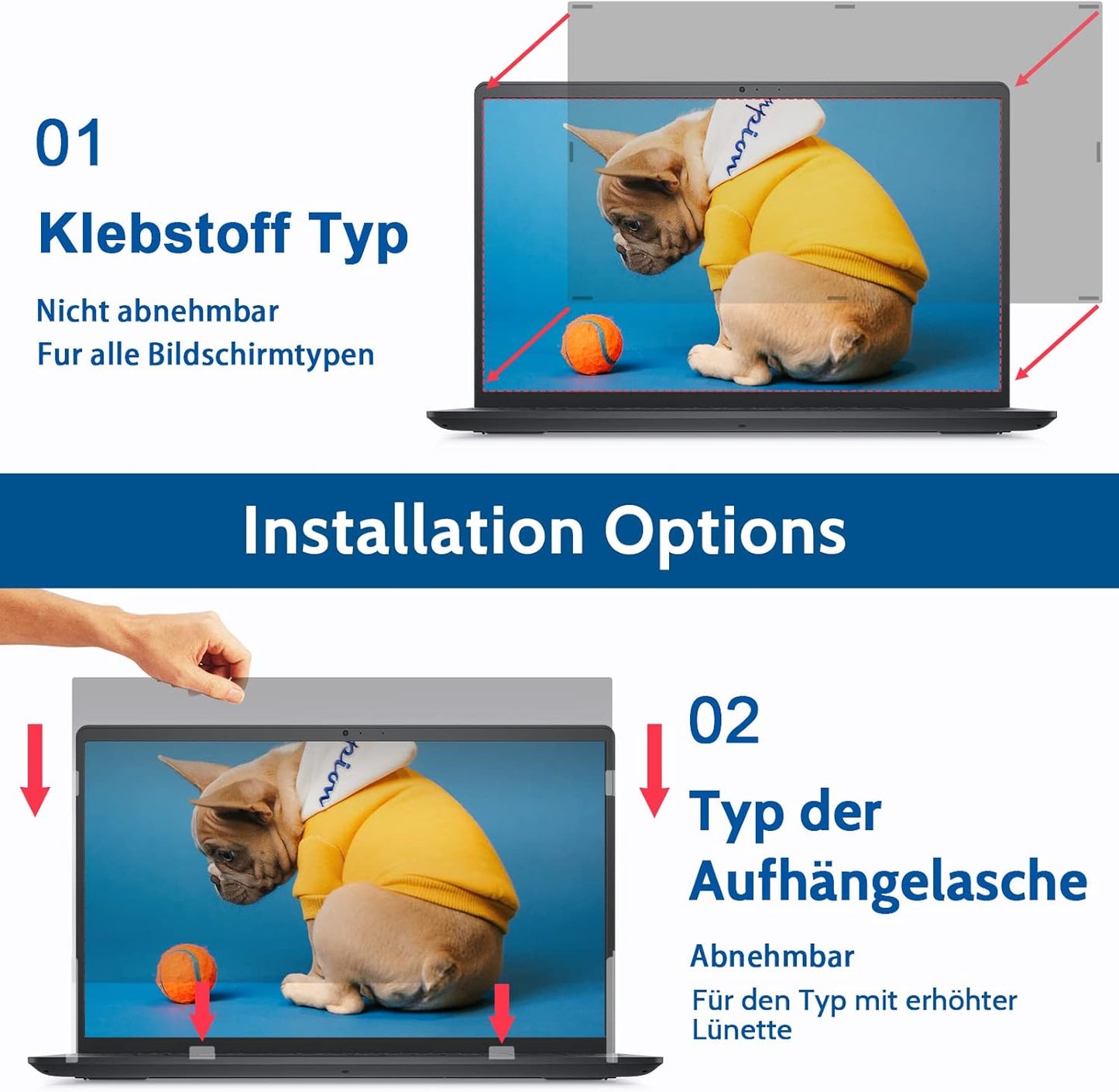 Laptop Sichtschutzfolie, 1. 13.3 Zoll-16:9 Seitenverhältnis