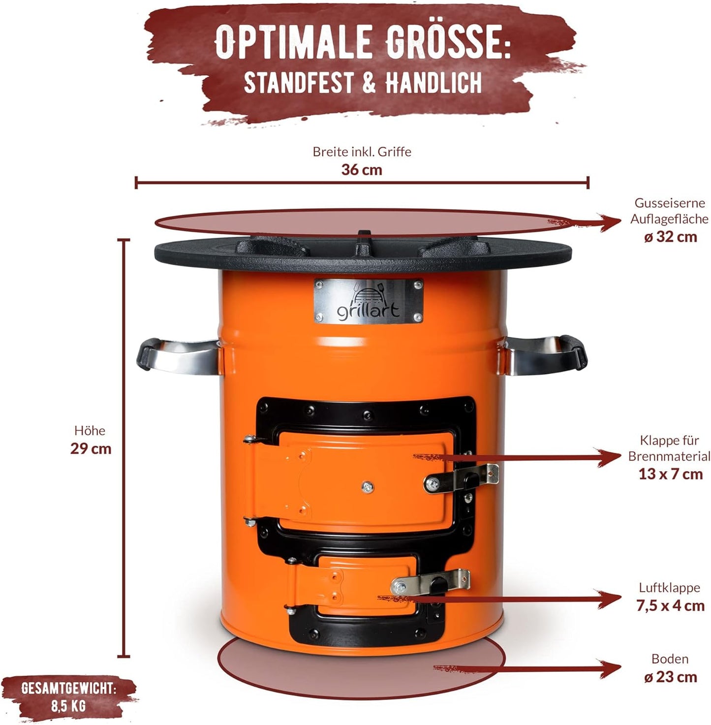 Raketenofen Powertrain, Orange