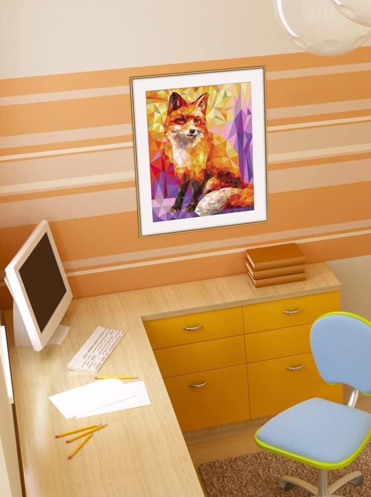 Malen nach Zahlen Polygon Art Fuchs