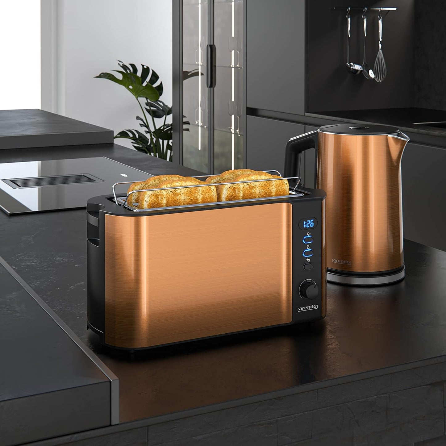 Wasserkocher und Toaster-Set, A