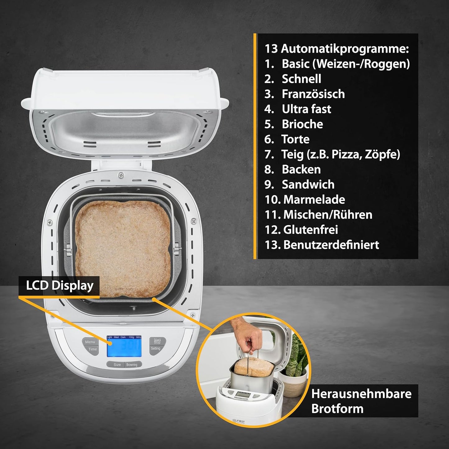 Brotbackautomat, 700-900 g Brot