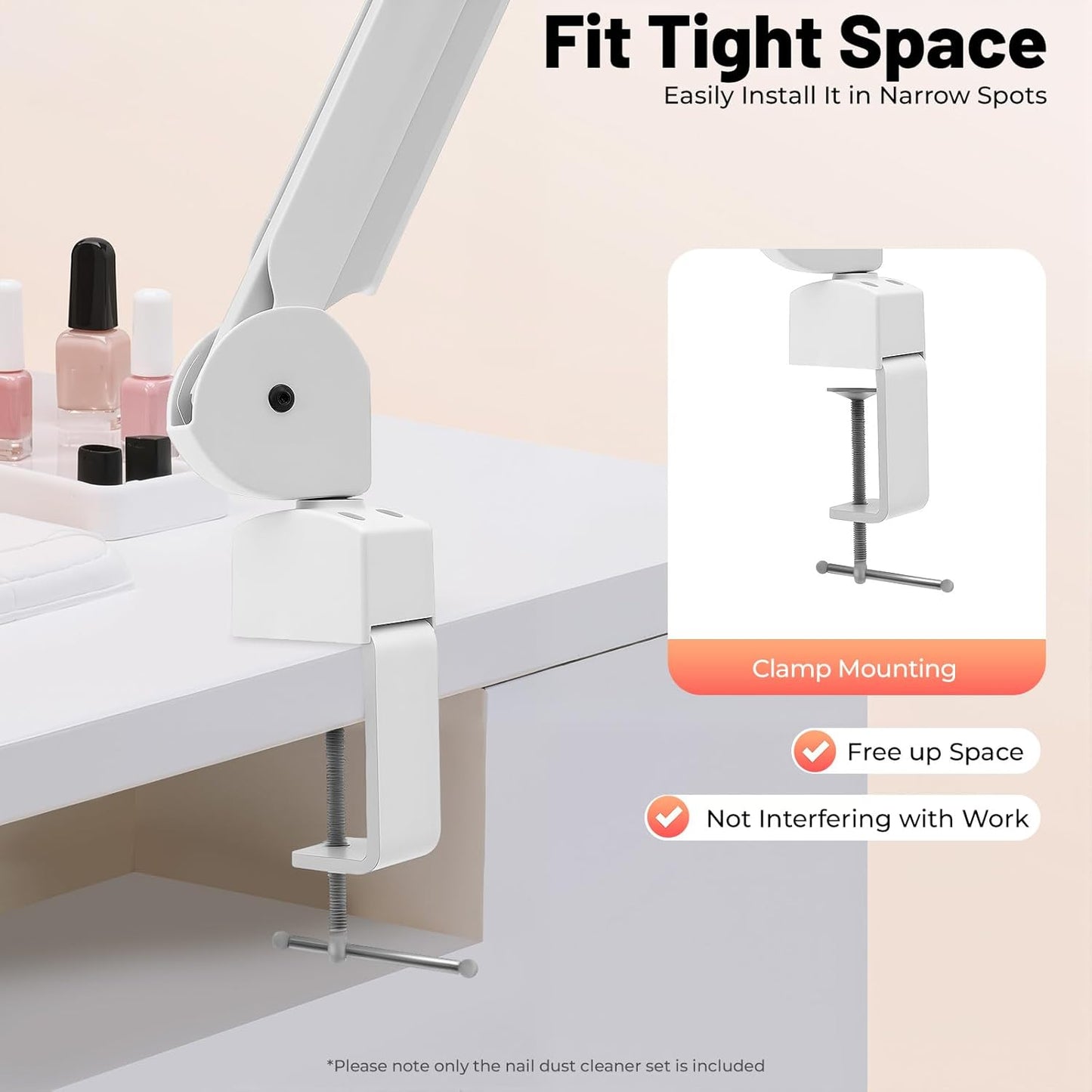 Hochleistungs-Nagelstaubabsaugung mit LED, 10-stufig