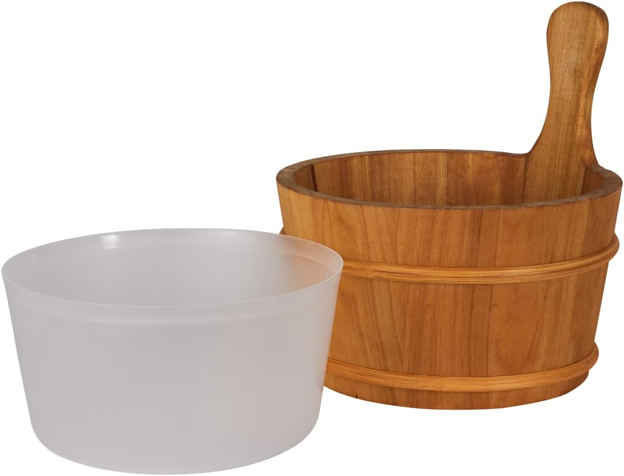 Saunaset 3-teilig, Eimer + Kelle red cedar