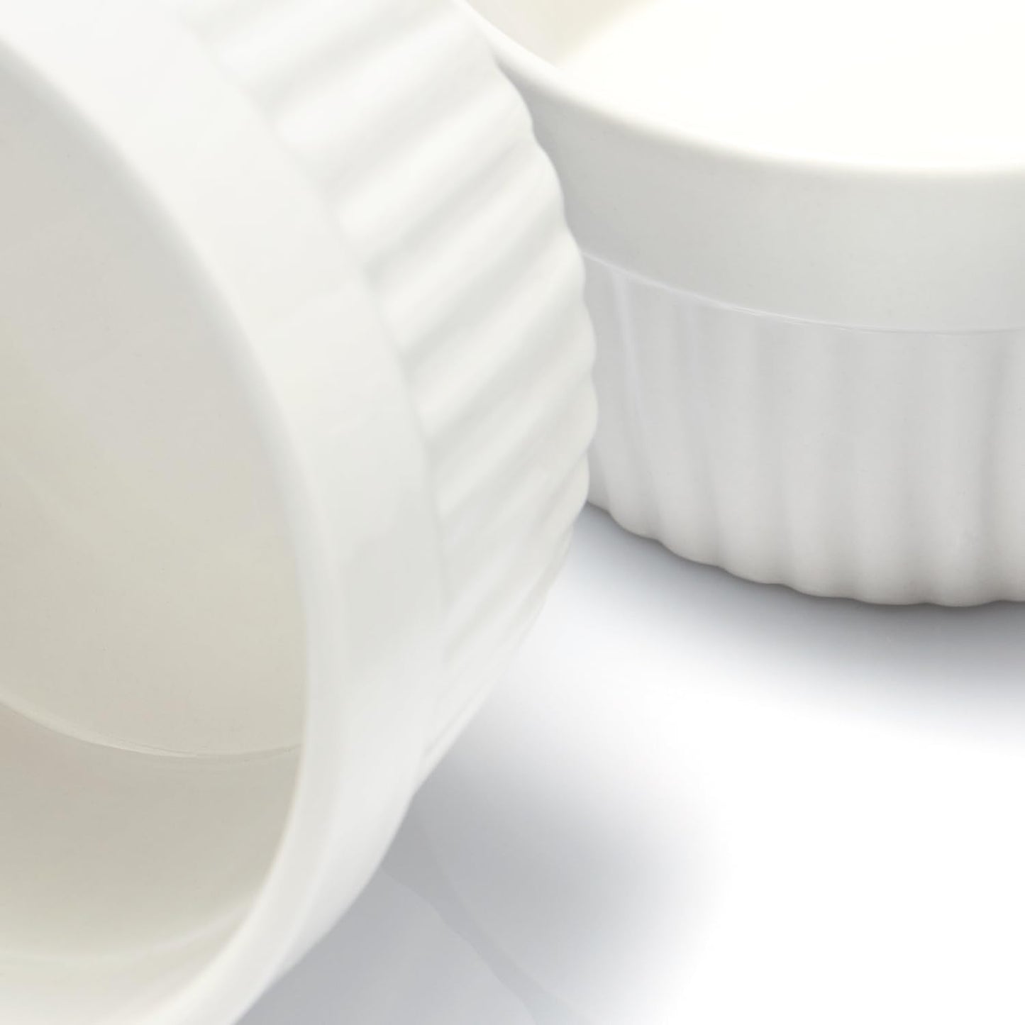 Soufflé- und Dessertförmchen, 12 Stück, weiss - 12 Stück Ø 9cm
