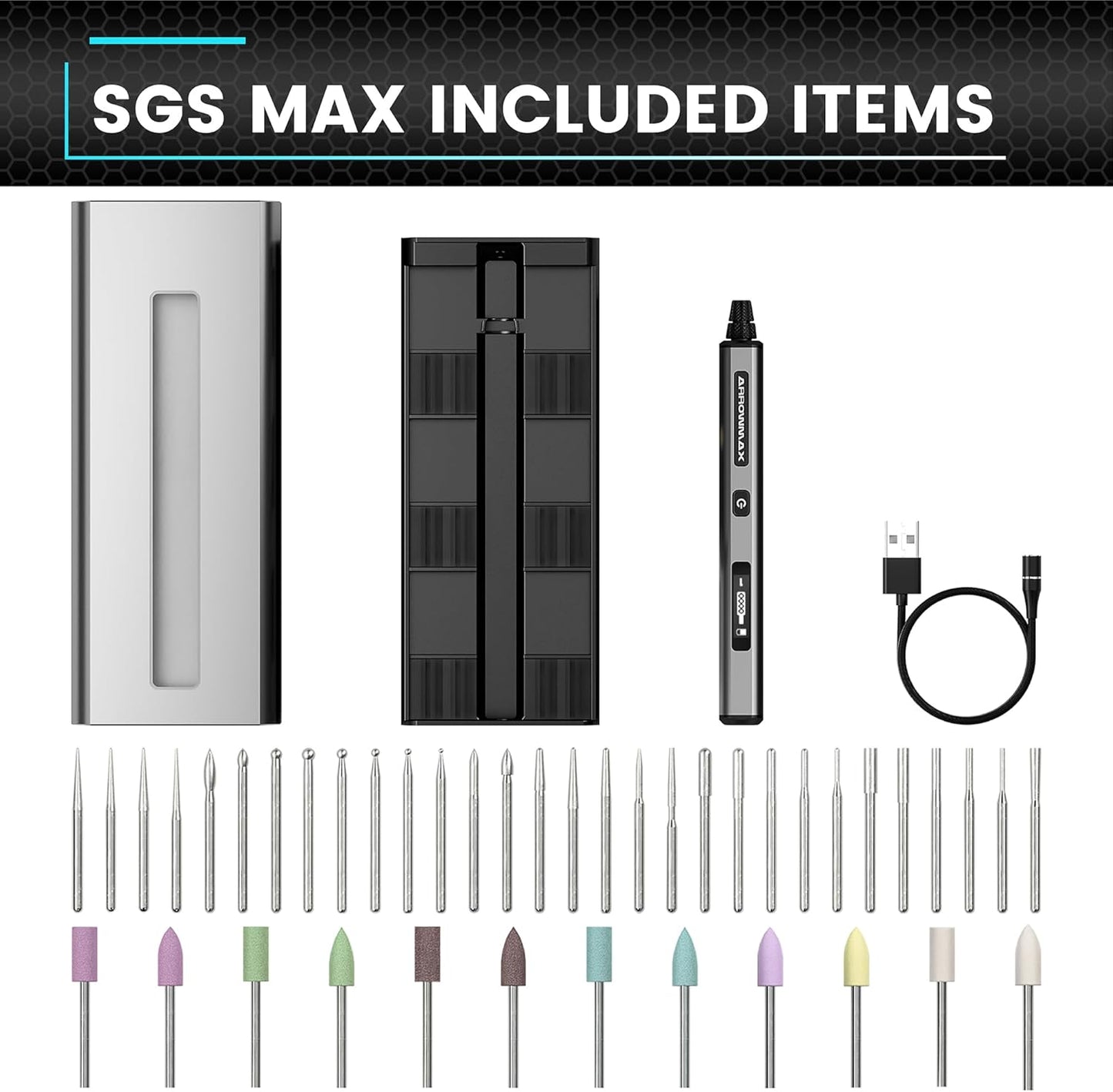 SGS MAX Mini-Gravierstift-Set, SGS PRO