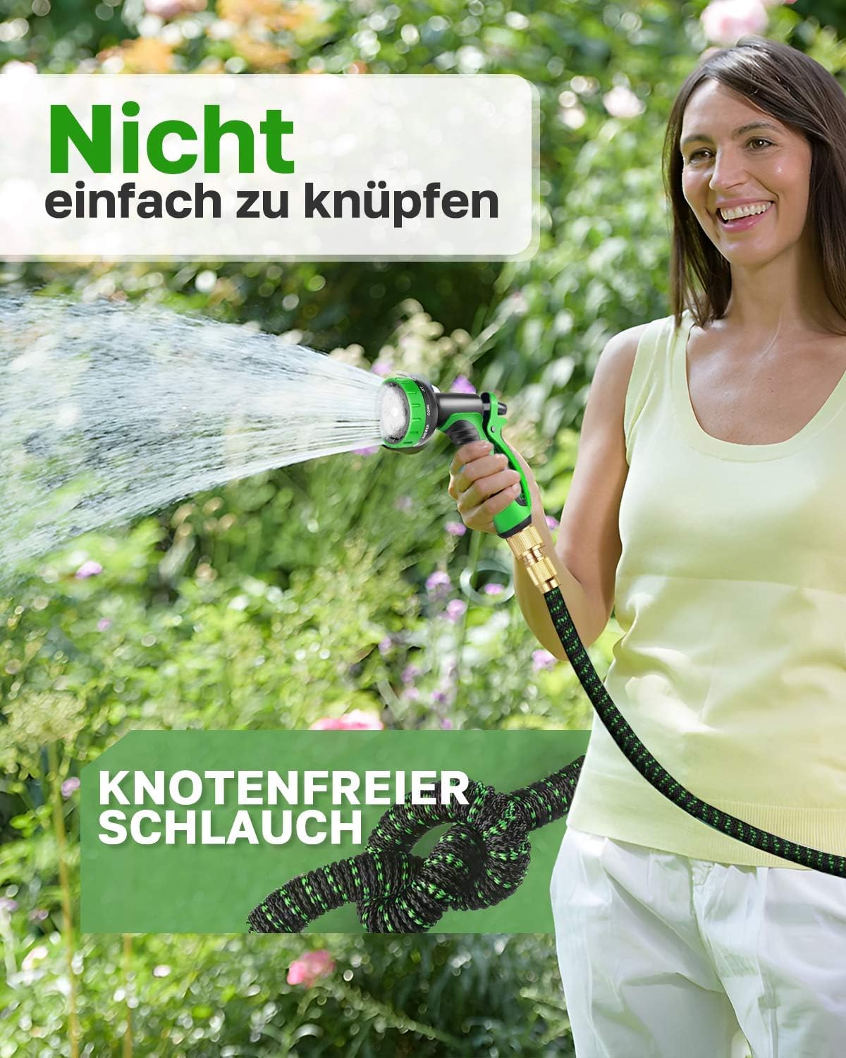 Flexibler Gartenschlauch, 30m, Grün-30m