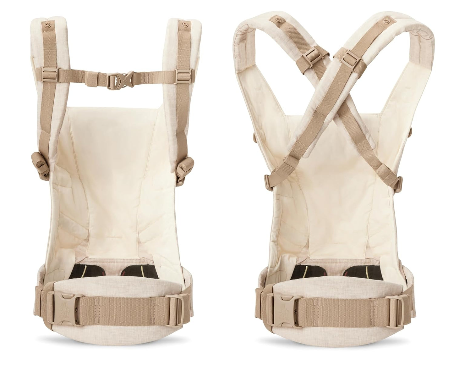 Ergonomische Babytrage für Neugeborene ab Geburt, Leinen Natural Linen