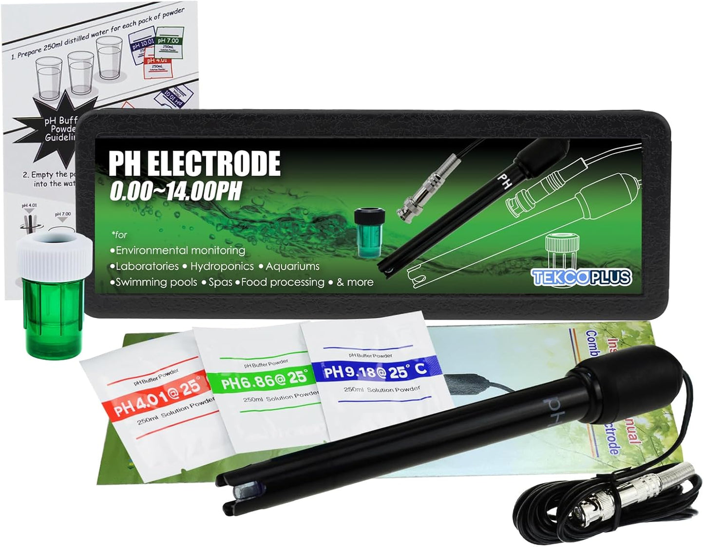 pH-Elektrode mit BNC Kabel, pH BNC Elektrode