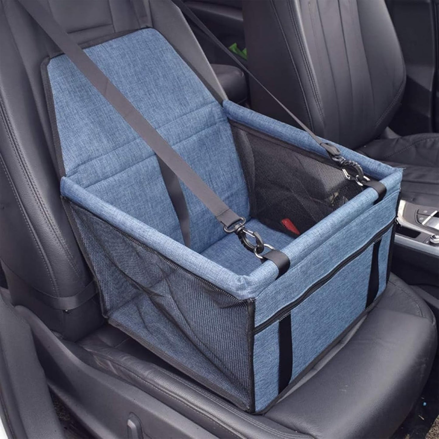 Extra Stabiler Hundeautositz für Rücksitz, marineblau