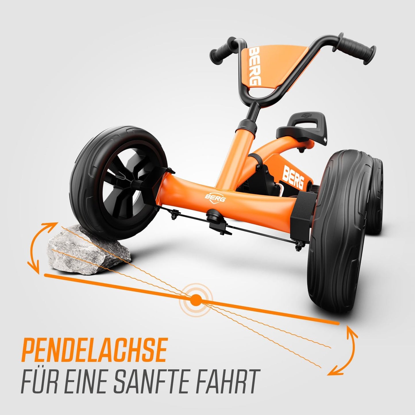 Kinder Go-Kart Tretfahrzeug ab 2 Jahren, Orange