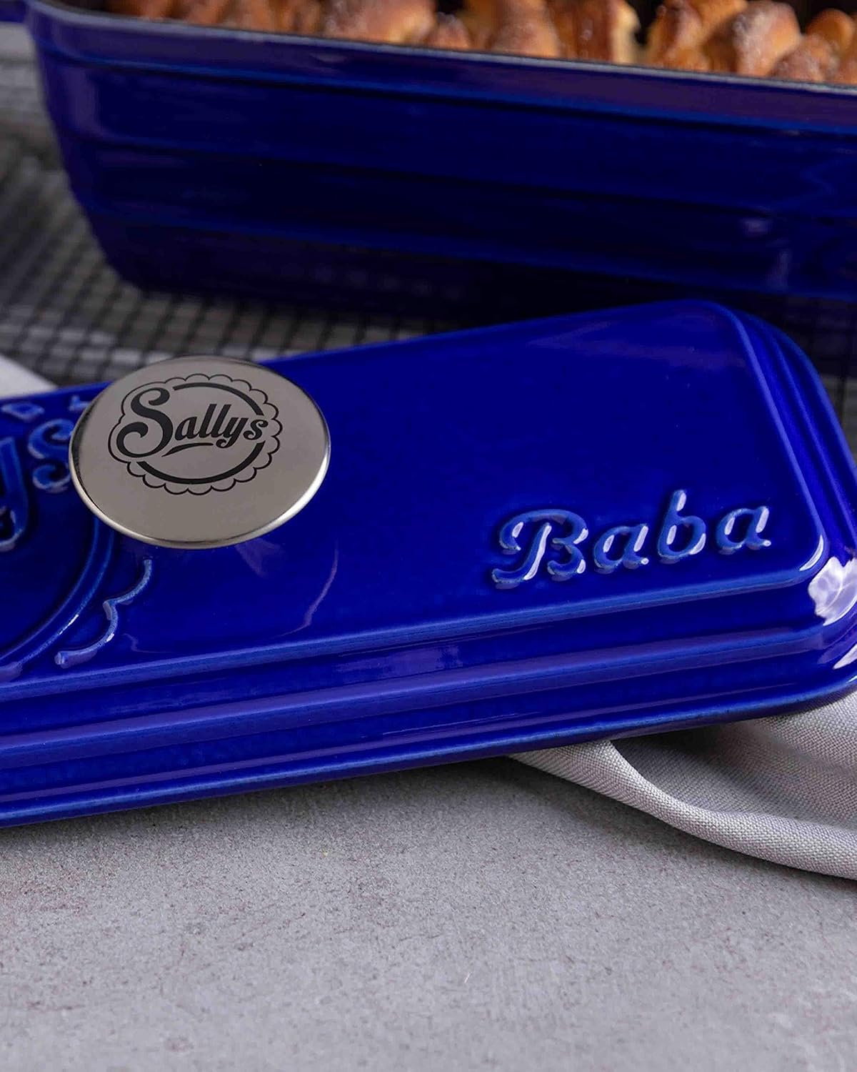 Brot-Backform Baba, Royal Blue Majolika