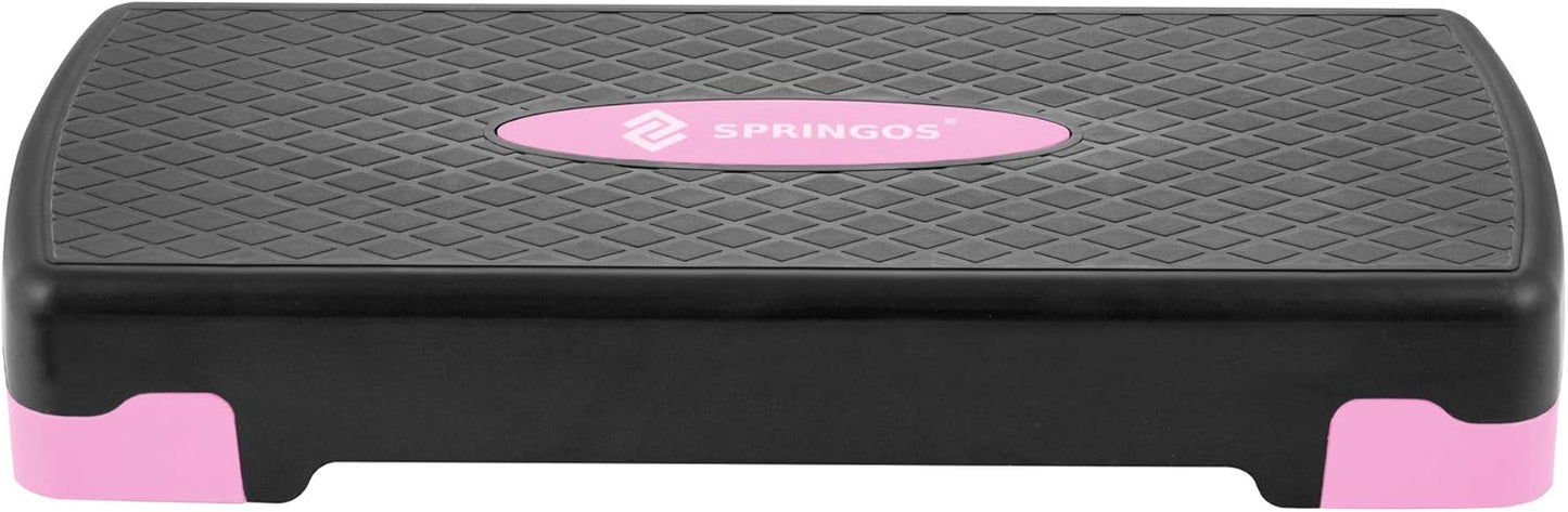 Höhenverstellbares Aerobic Steppbrett, rosa-grau
