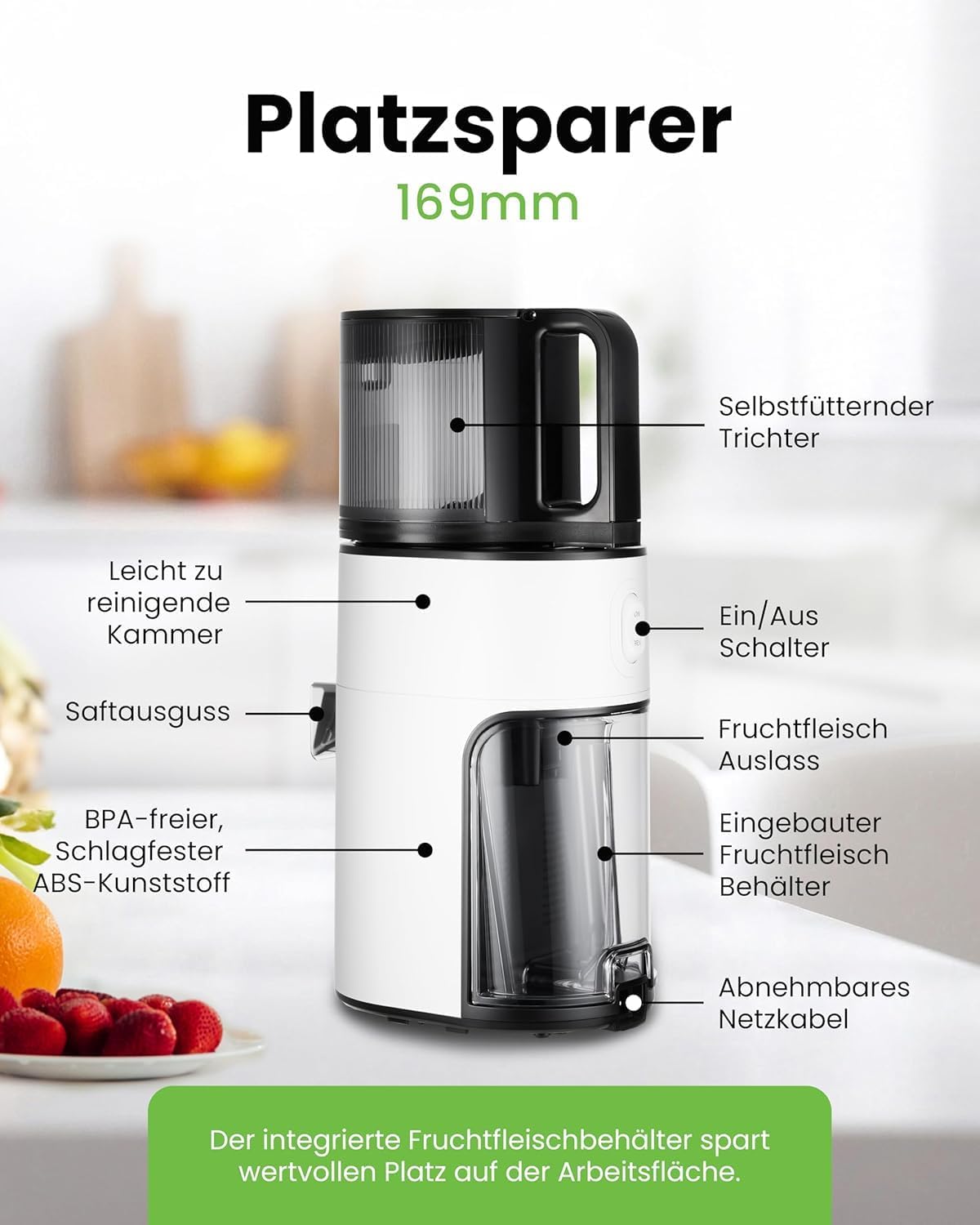 Slow Juicer - Easy Clean H400, Weiss