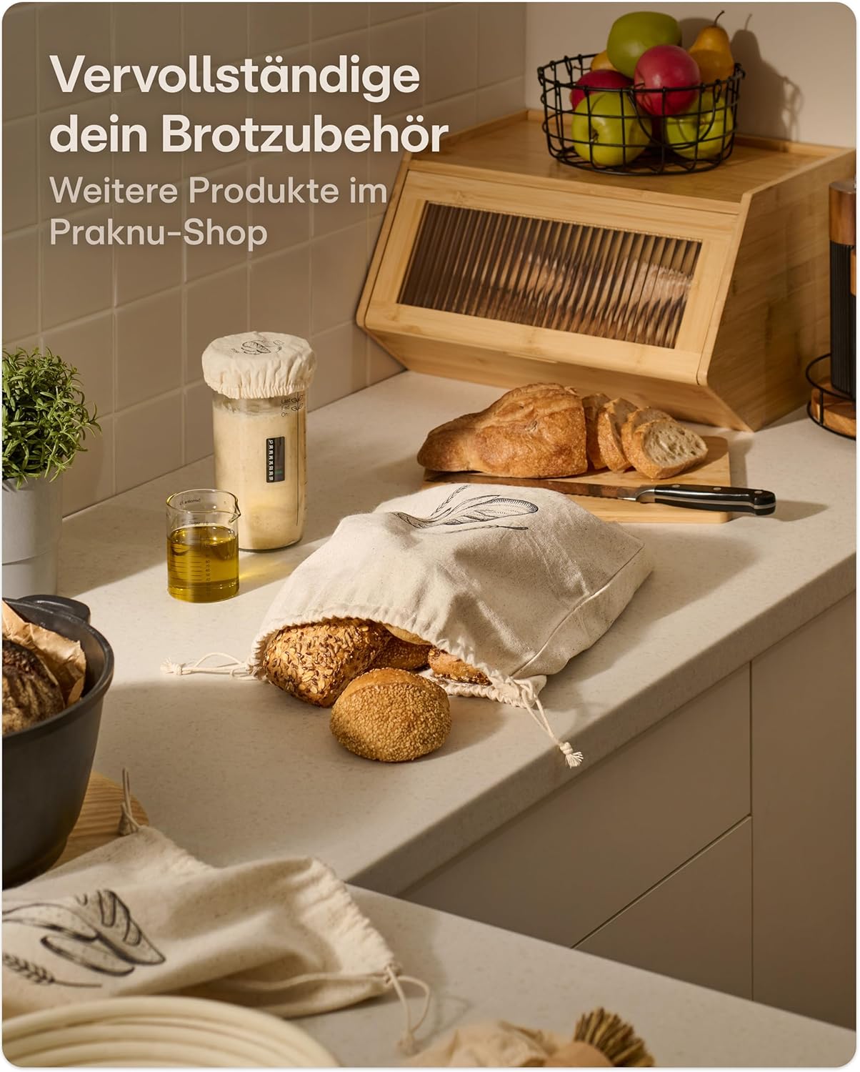 Grosser Brotkasten mit Ablagefläche (40x33cm), Gross (40 x 33 cm)