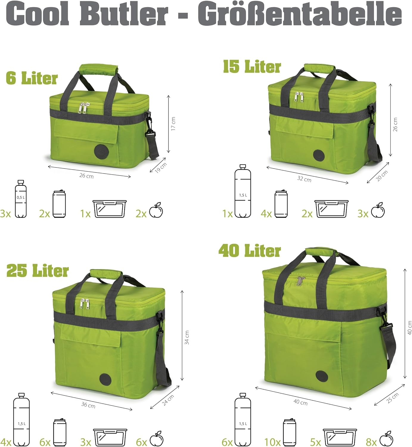 Cool Butler Picknicktasche, 40 l grün