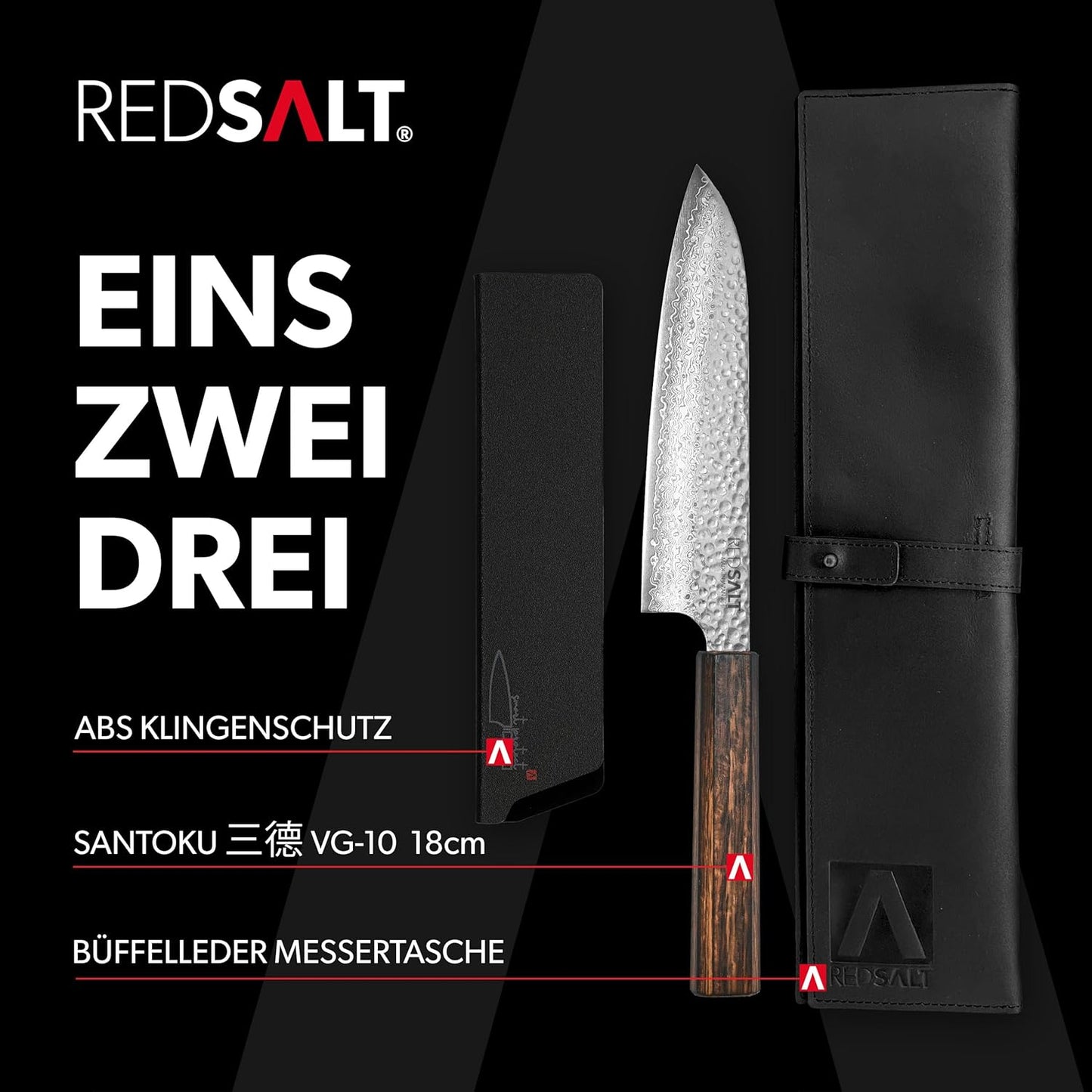 Santoku Chefmesser, SANTOKU 三德 18cm