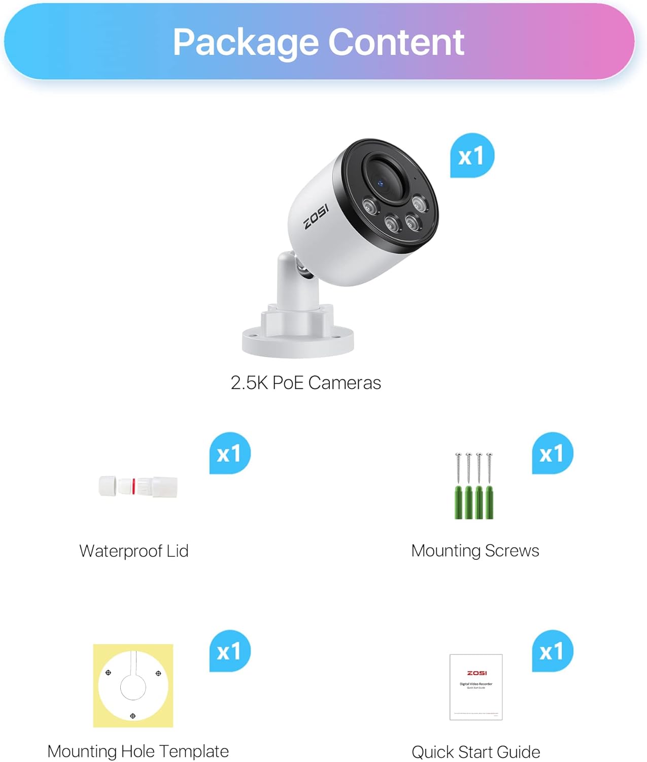 Überwachungskamera 4MP-C180 mit Nachtsicht, 4MP-C180