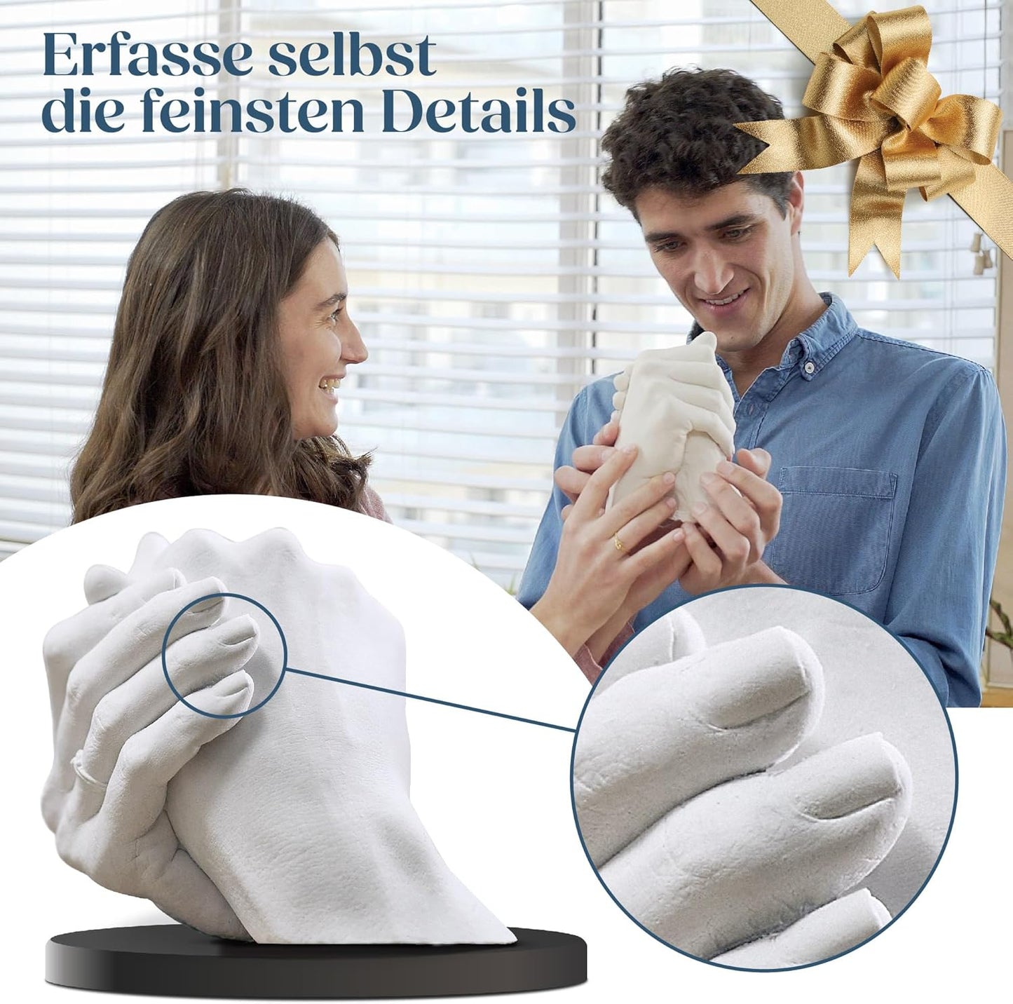 3D Handabdruck-Set für Paare, Deluxe Gipsabdruck-Set