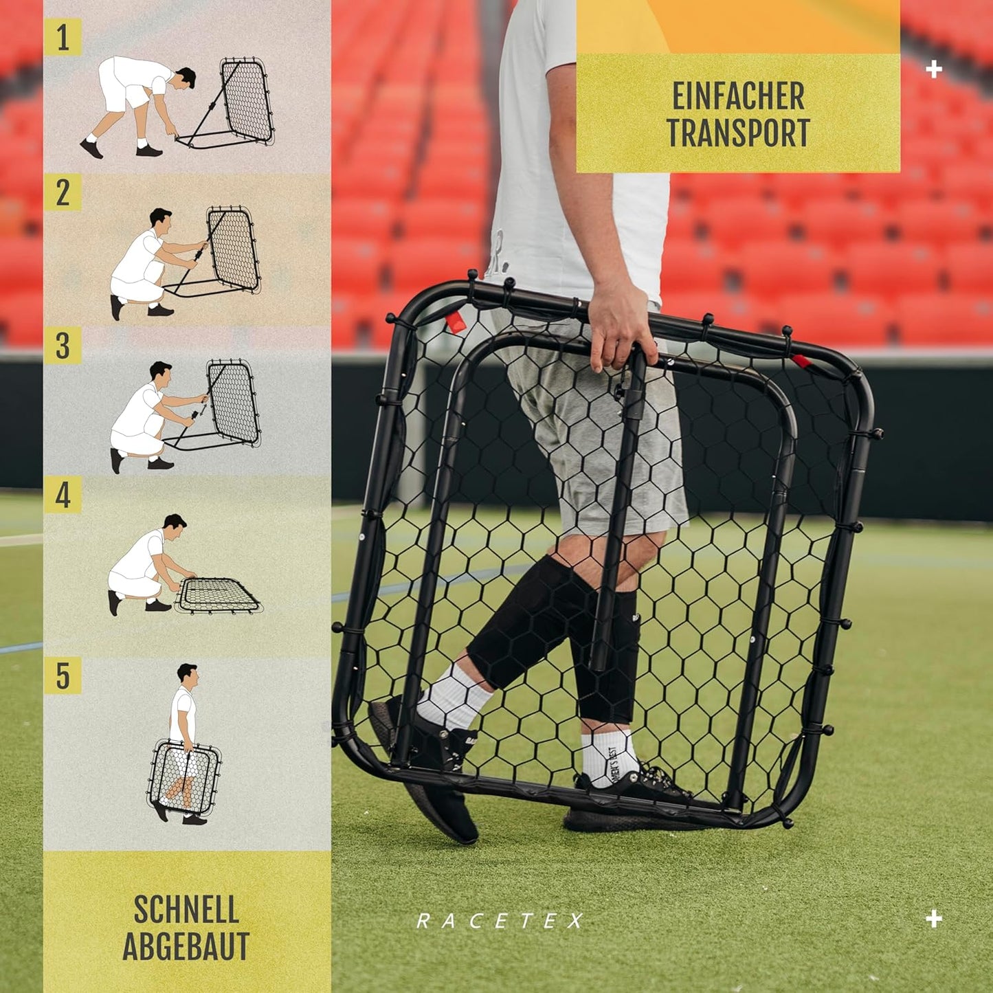 Fussball Rebounder, Edelstahl