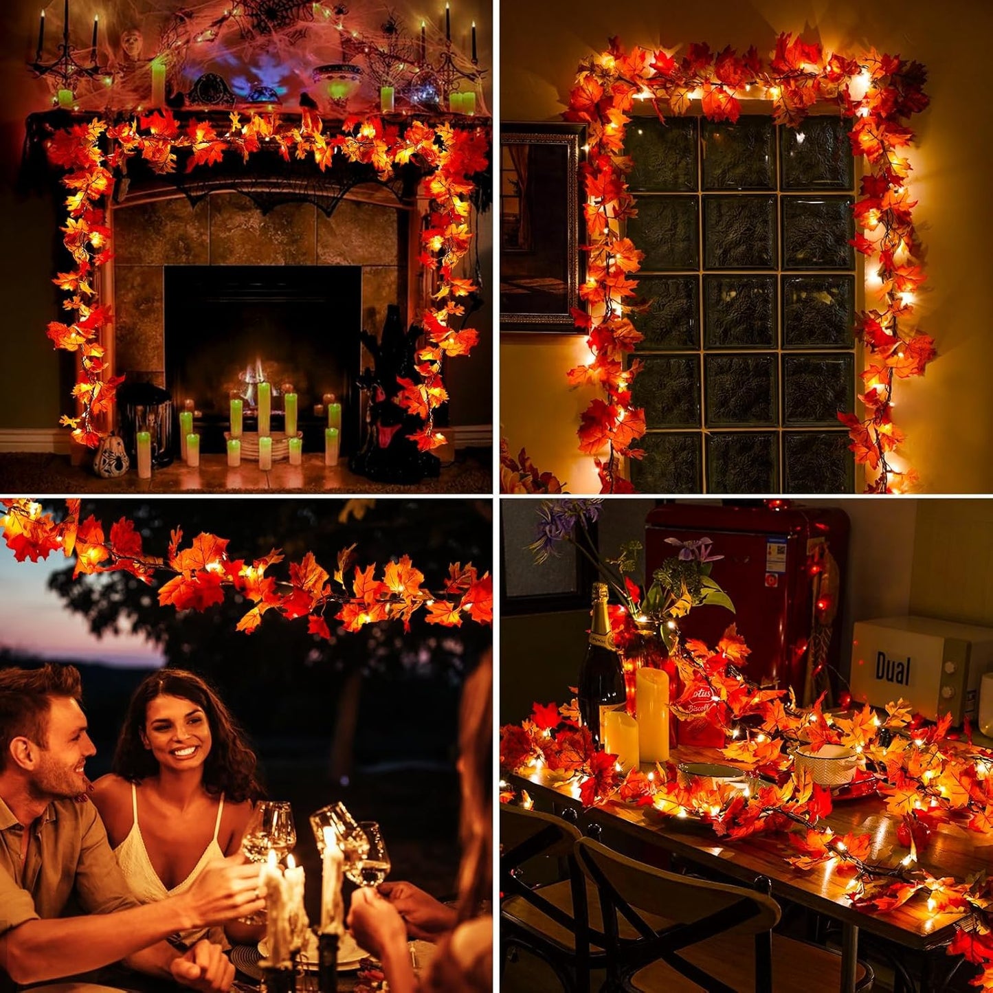 Herbstliche Ahornblätter-Lichterkette, Herbst