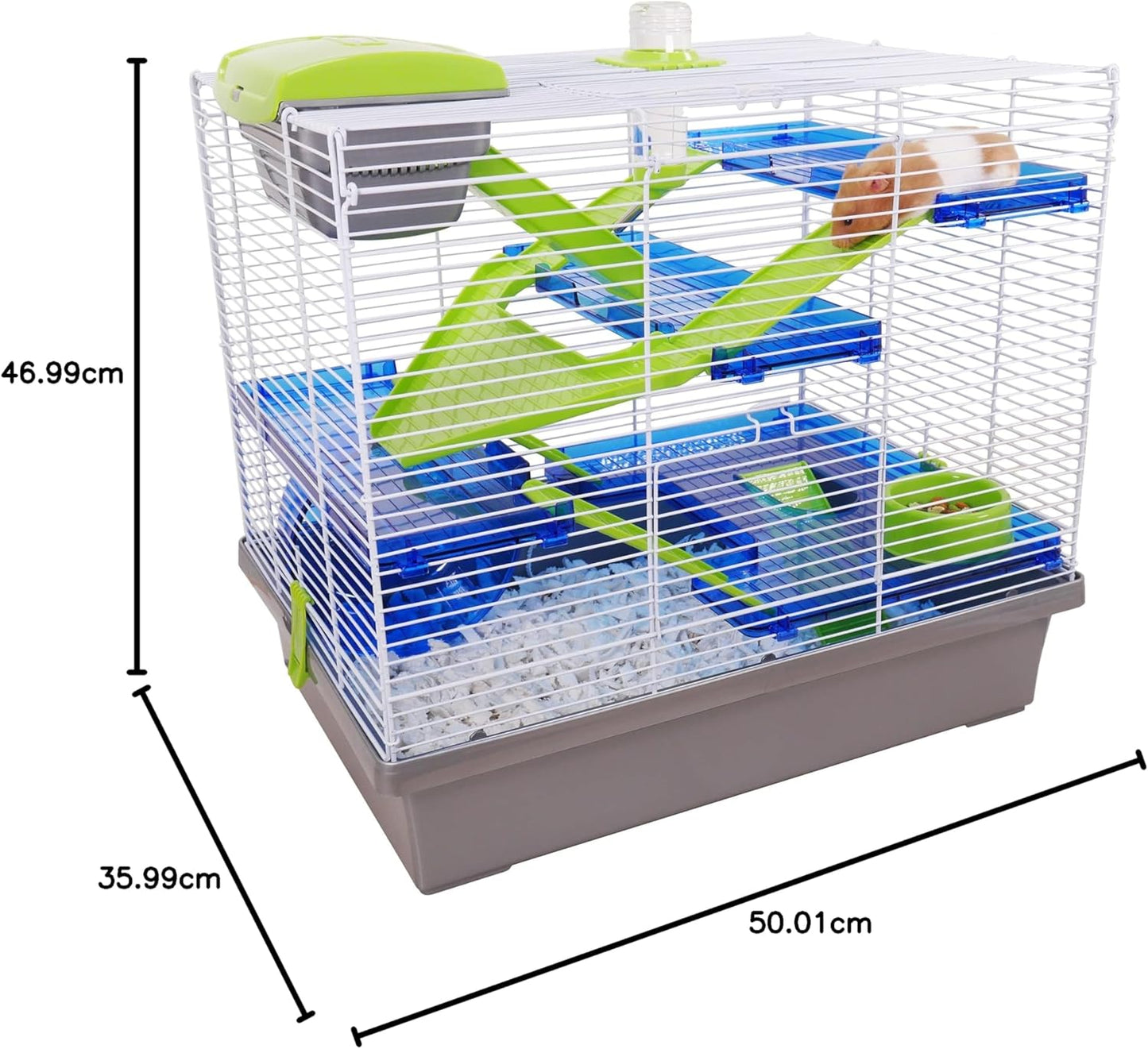 Hamsterkäfig Pico, silber L 50 x B 36 x H 47 cm