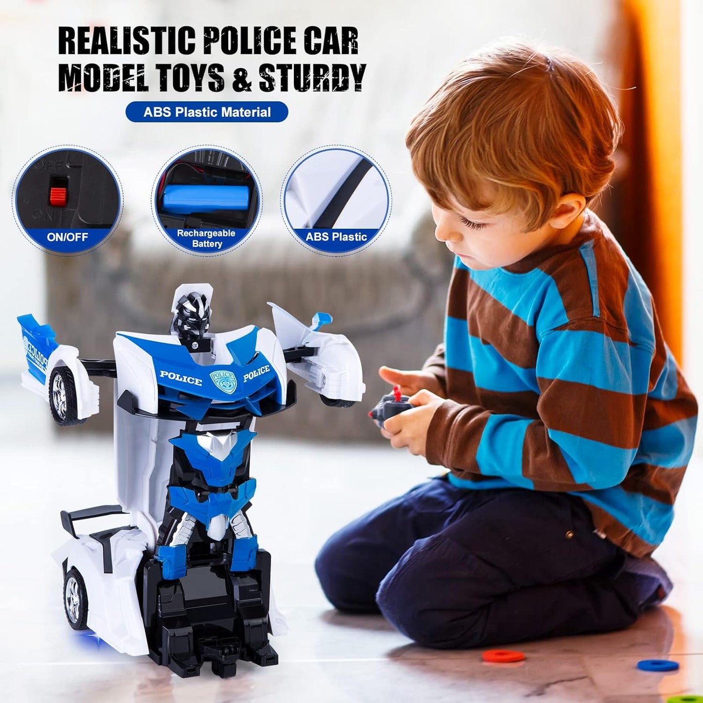 Transformator RC Polizei-Auto, White