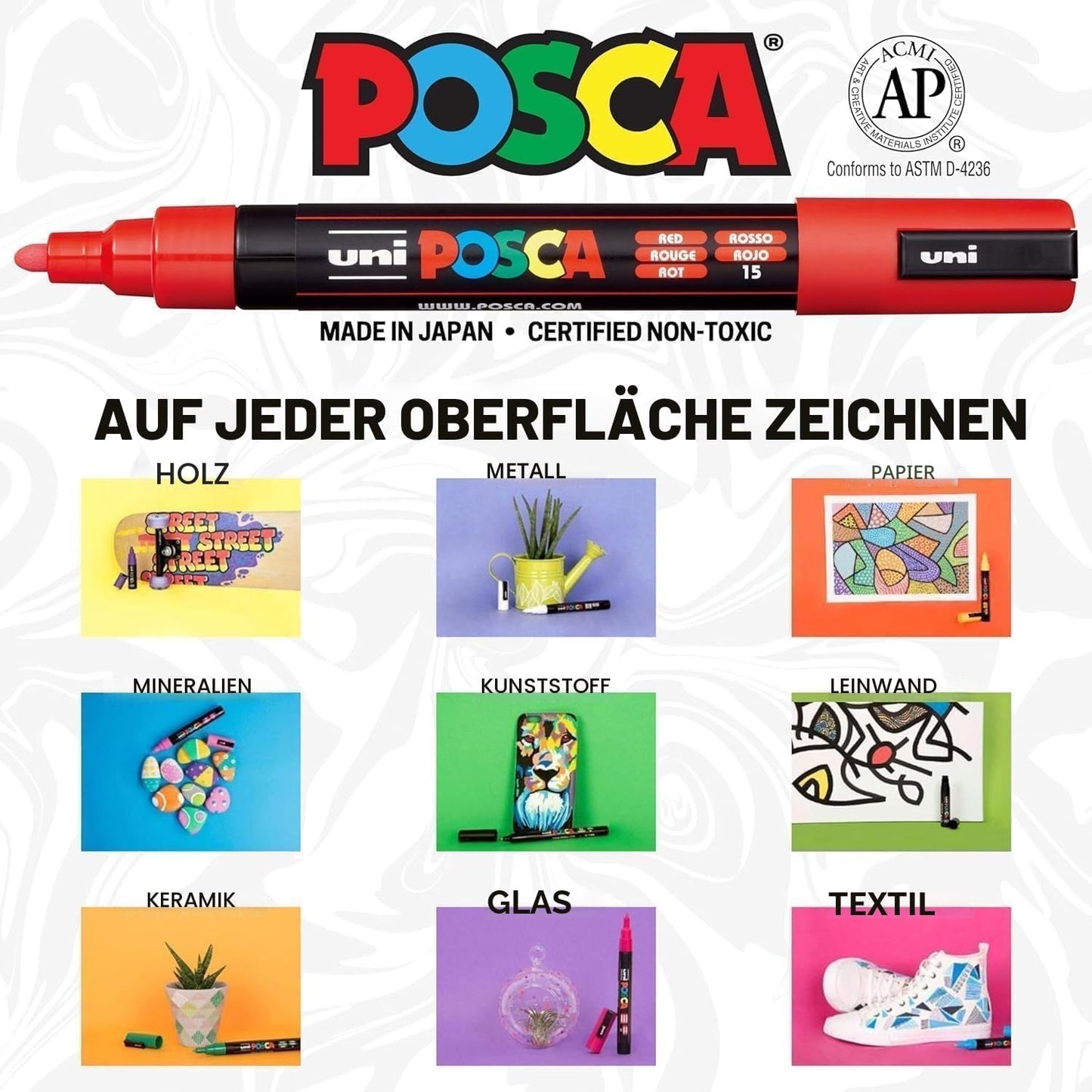 Acrylmarker Set mit Etui, 20er Set Pop Colours