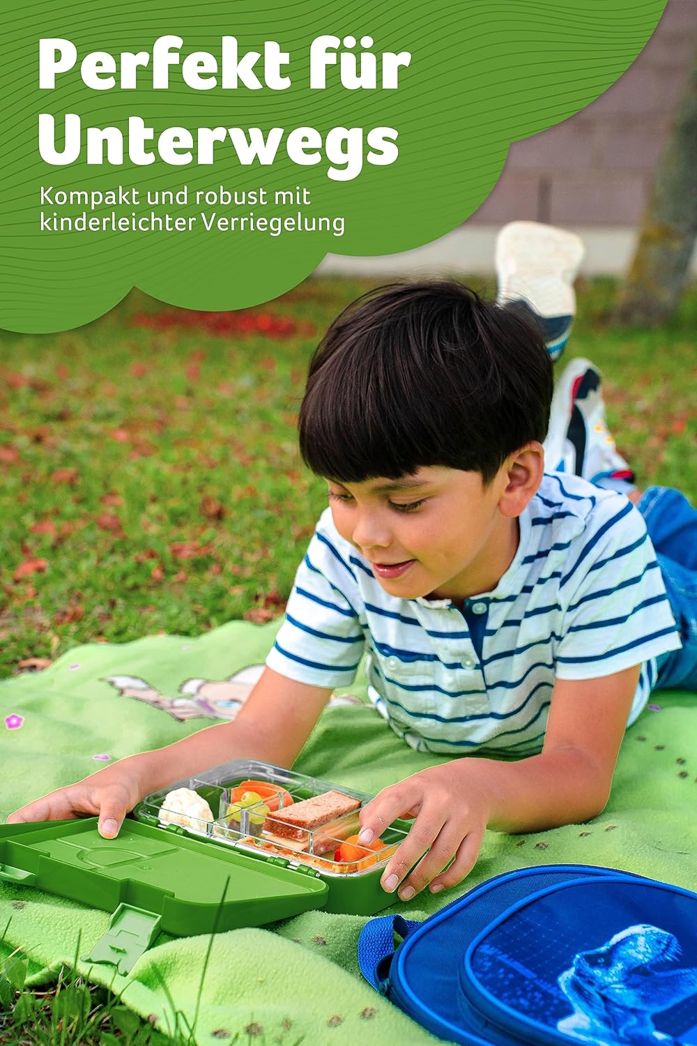 Toni Fussball - auslaufsichere Bento Box, unterteilt, Fussball