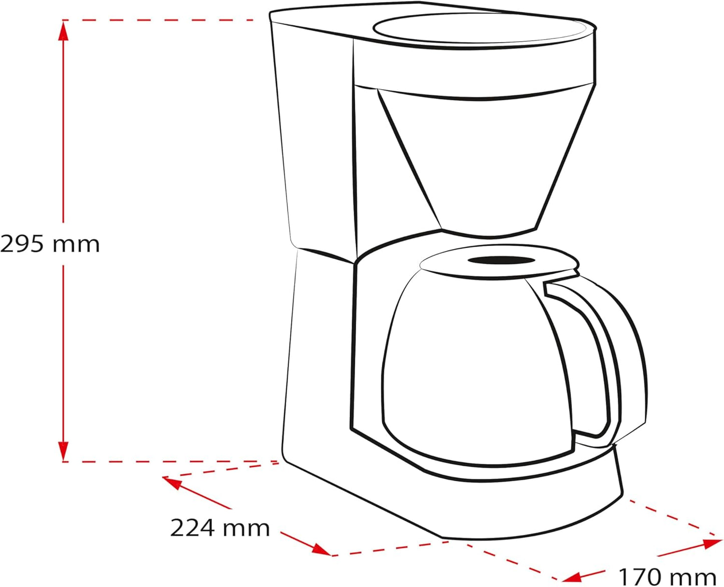 Filterkaffeemaschine Easy, Glaskanne|Schwarz