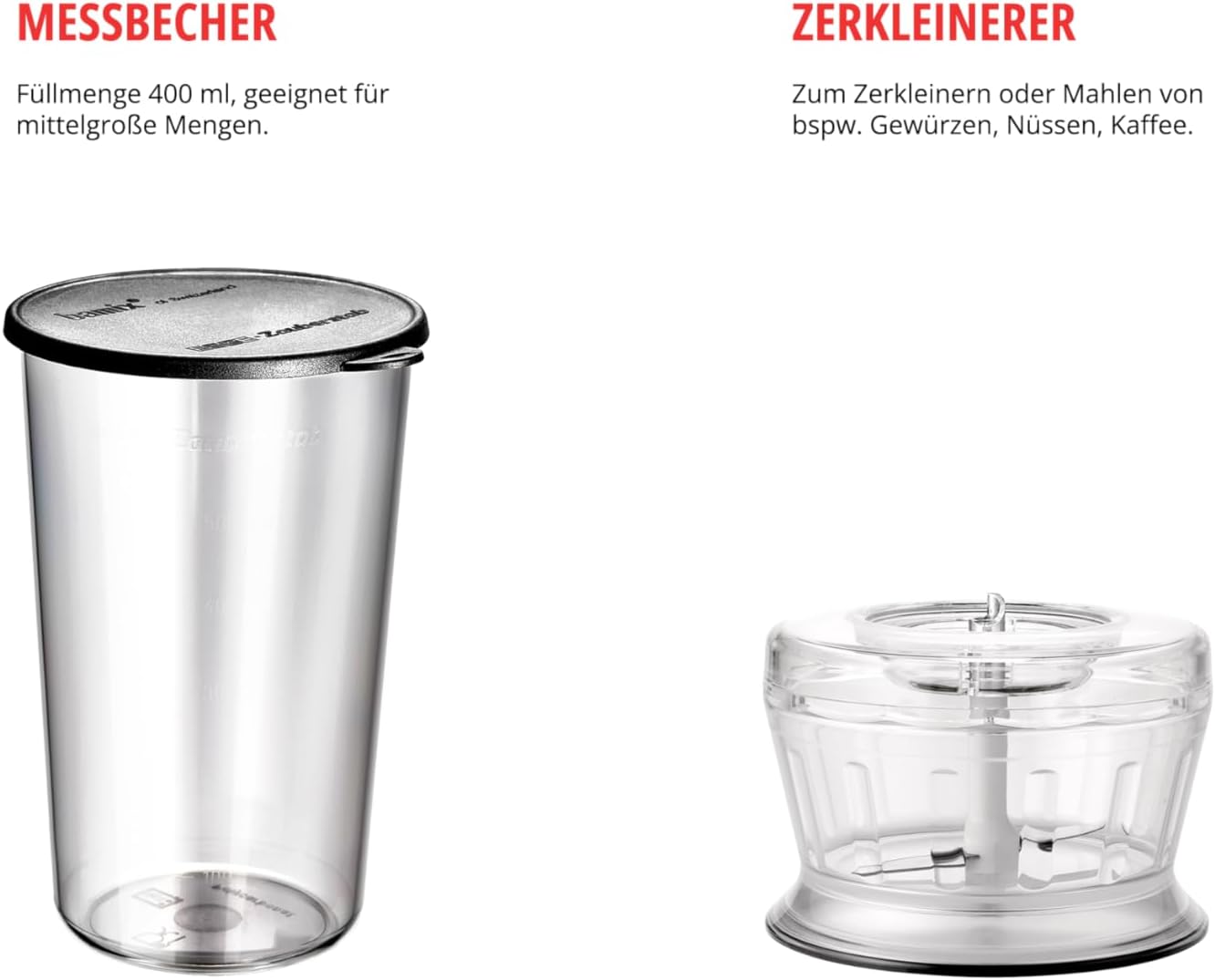 Stabmixer E 120 Select mit Zubehör-Set, Rot