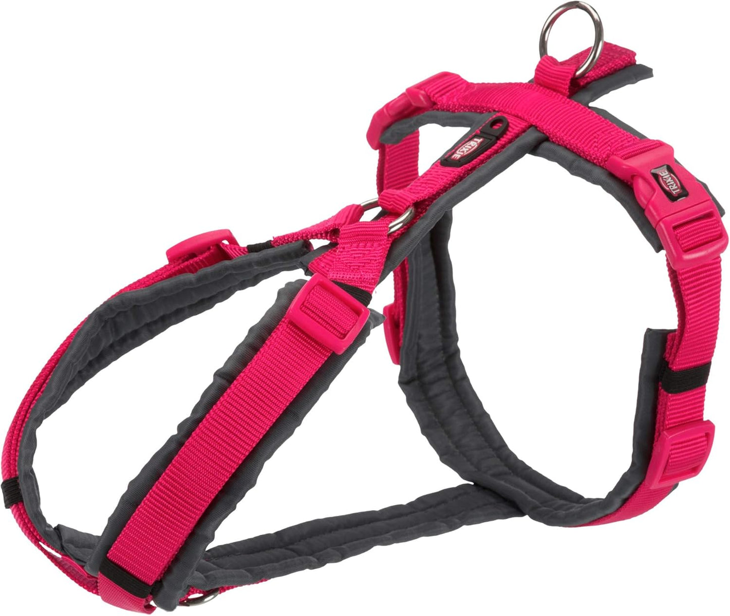 Premium Trekking Hundegeschirr, Fuchsia/Graphit / M