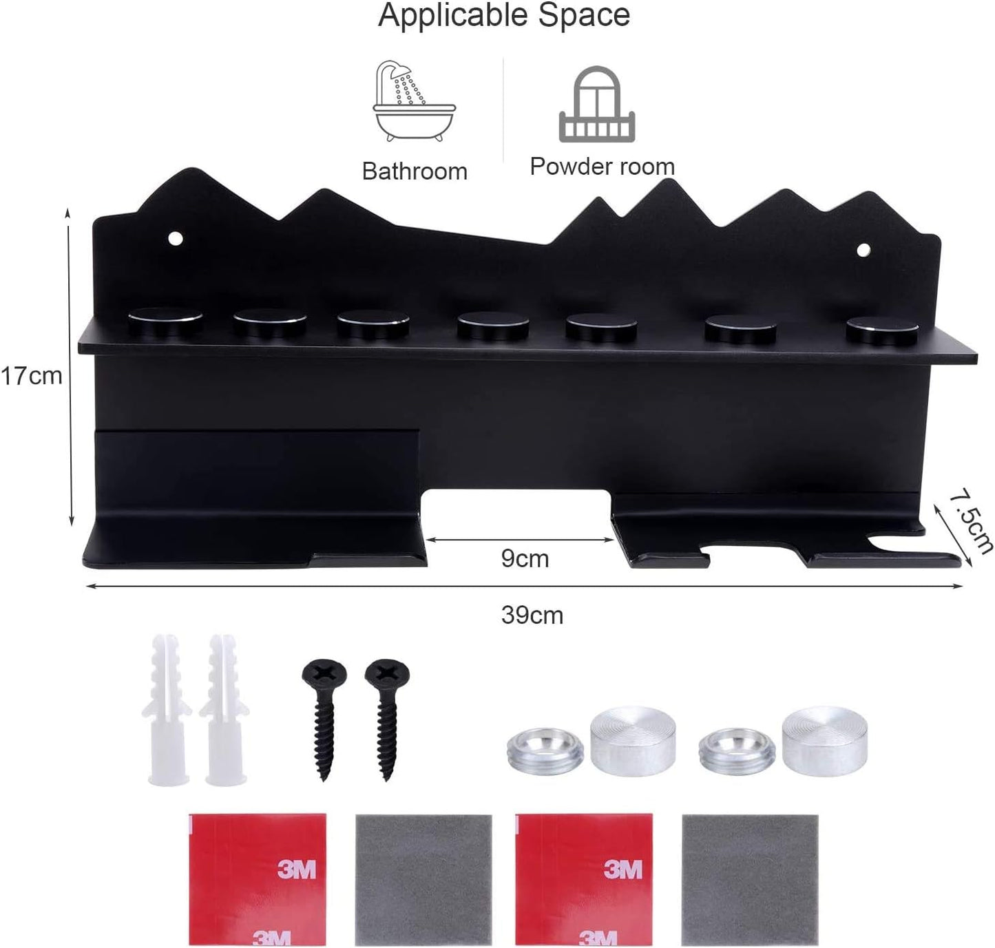 Wandhalterung für Dyson Airwrap Styler, Schwarz