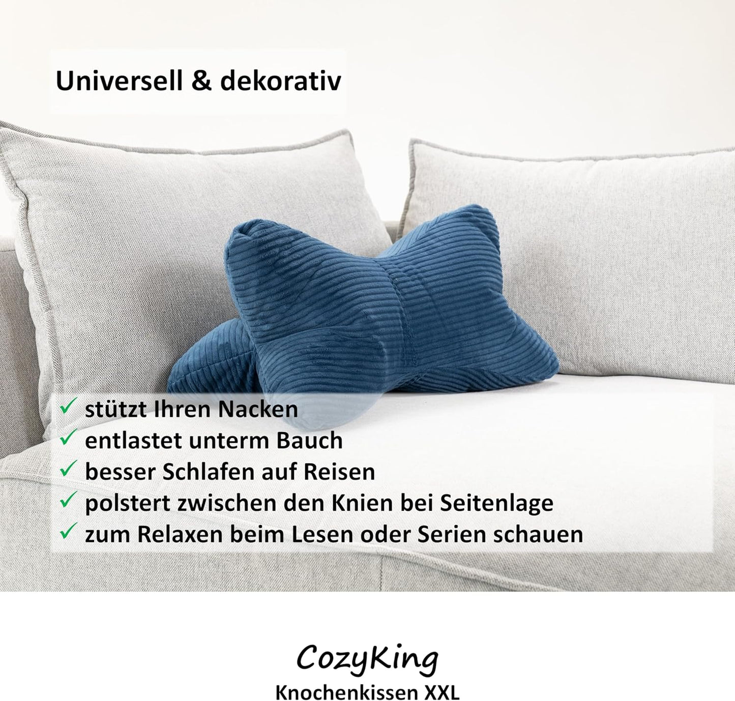 Leseknochen, Xxl Cord Blau