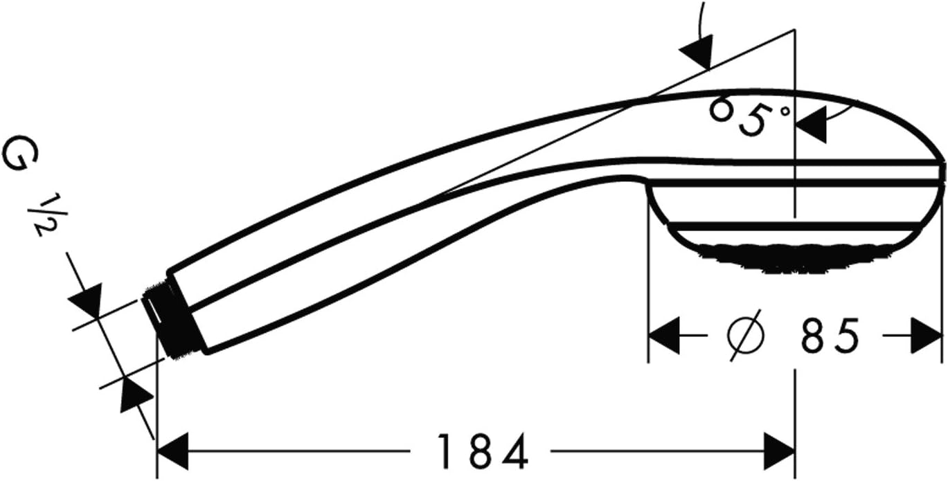 Crometta 85 Duschkopf mit 1 Strahlart, 1 Strahlart