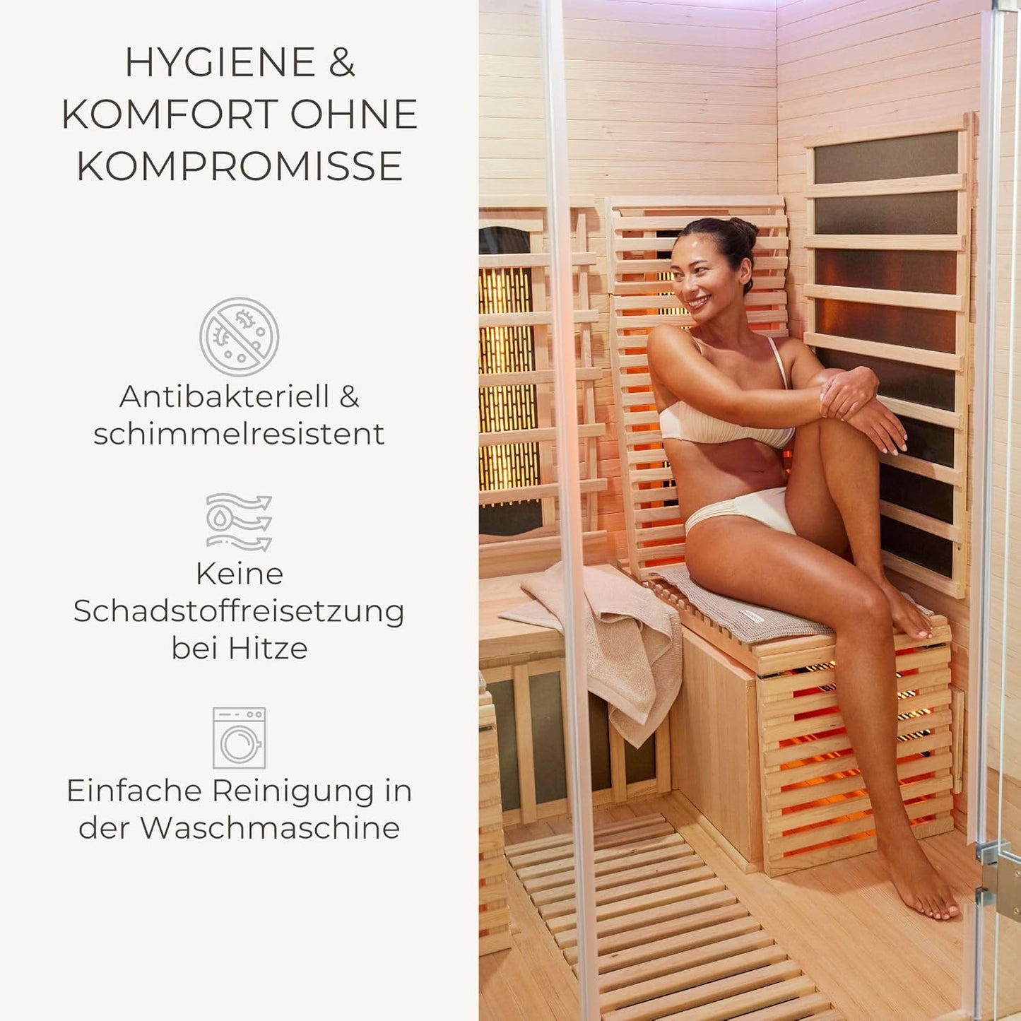 Sauna Sitzauflage, Seat (1-Sitzer) Grau