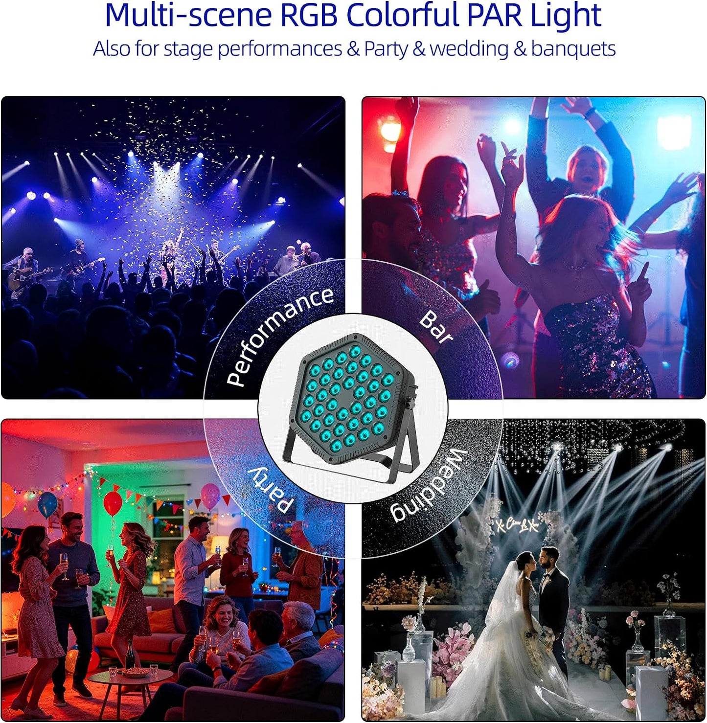 2er-Pack RGB-LED-PAR-Scheinwerfer mit DMX512