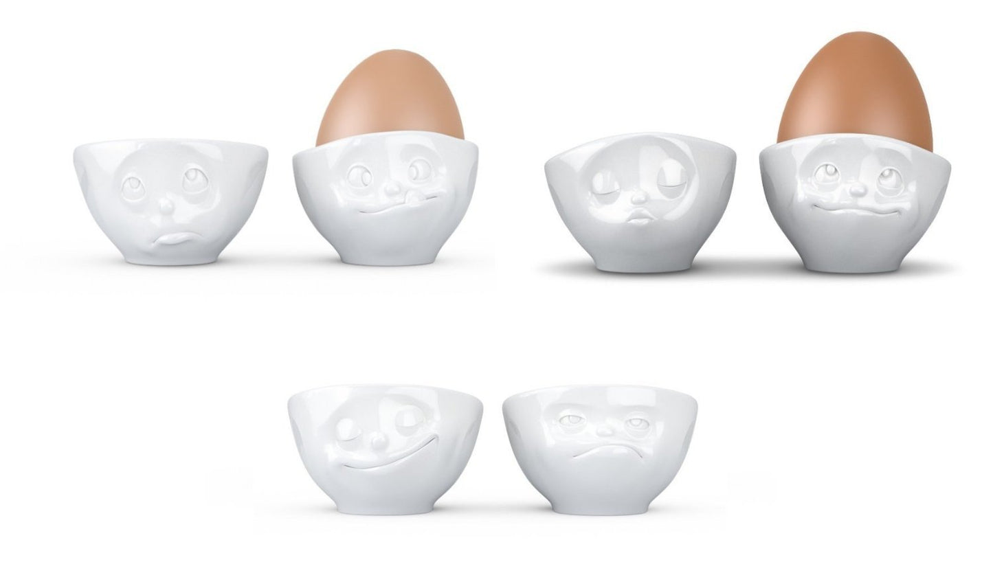 Eierbecher-Set mit 6 lustigen Designs