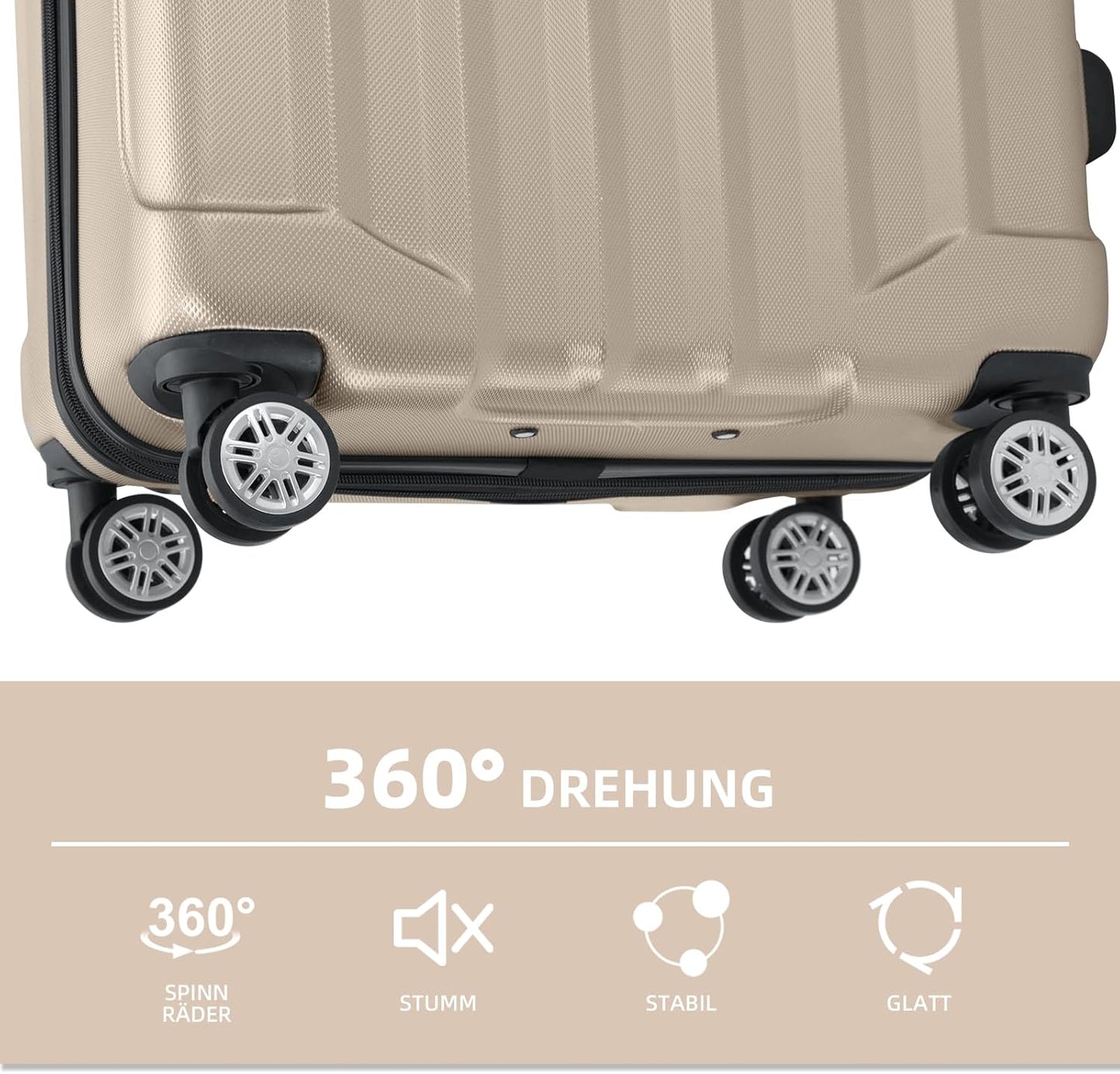 Handgepäckkoffer, Champagner|M