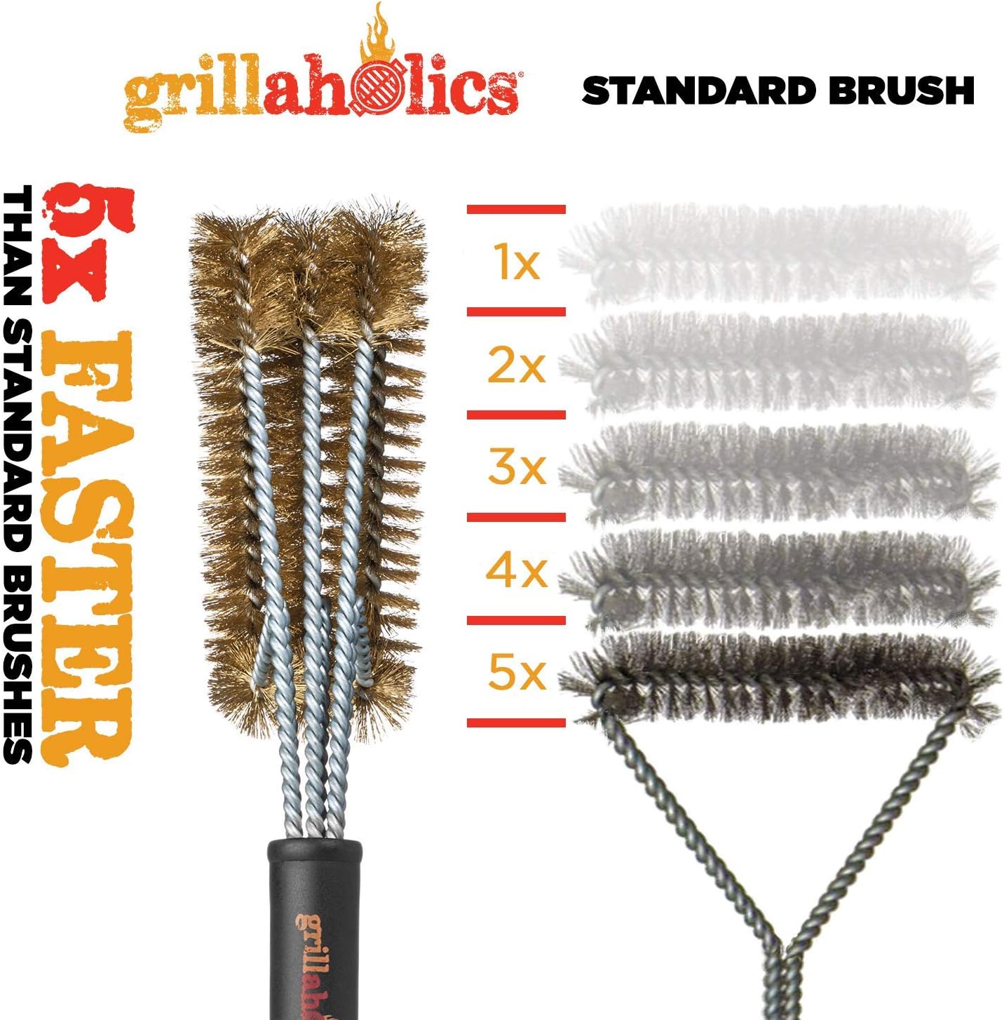Messing-Grillbürste für Porzellan- und Keramikroste, Messing