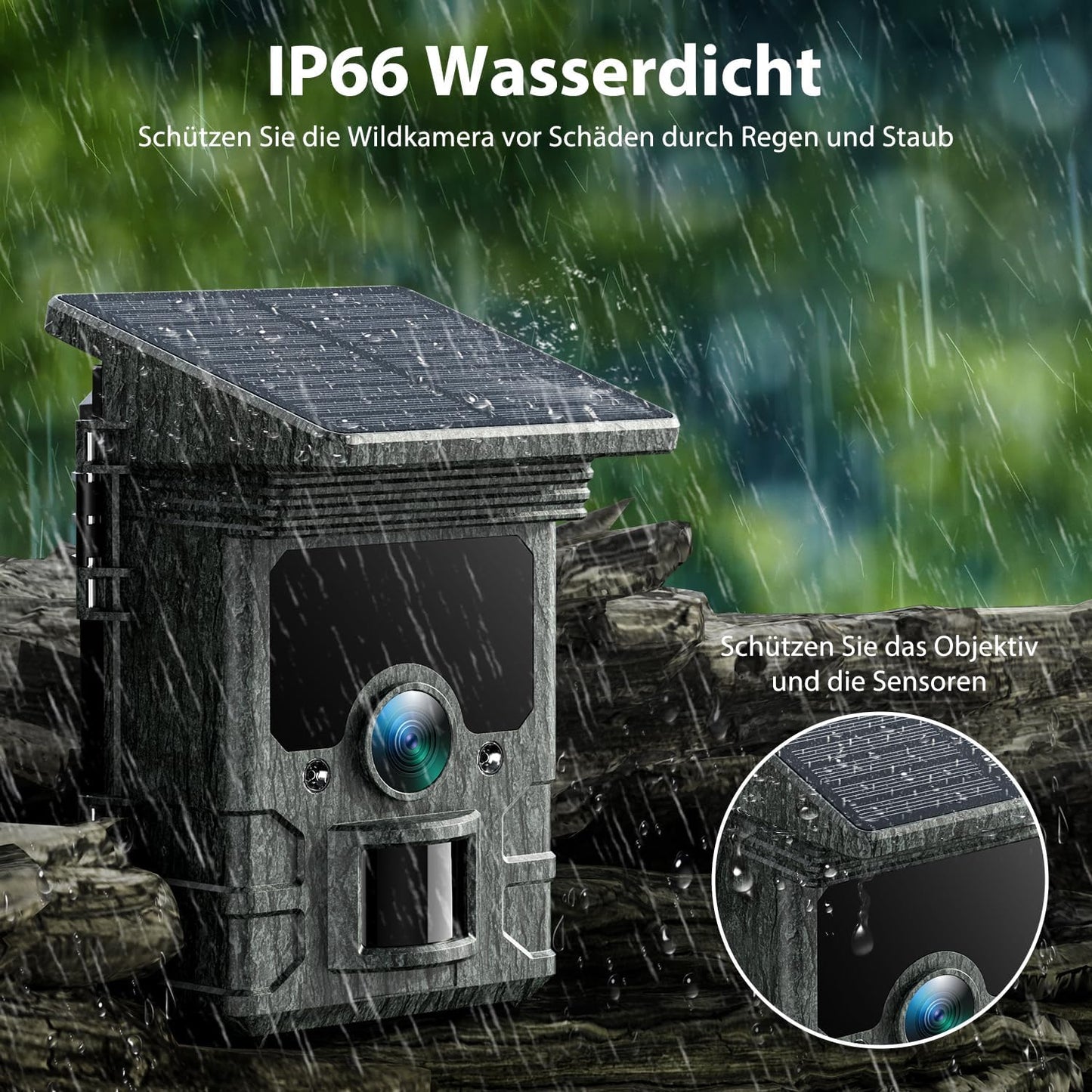Wildkamera Solar mit Handyübertragung, Hellgrau