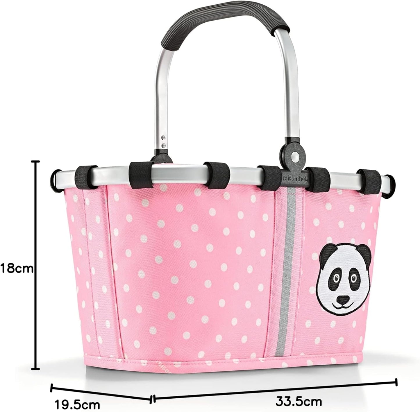 Carrybag Xs - Kinderkorb, Panda Dots Pink